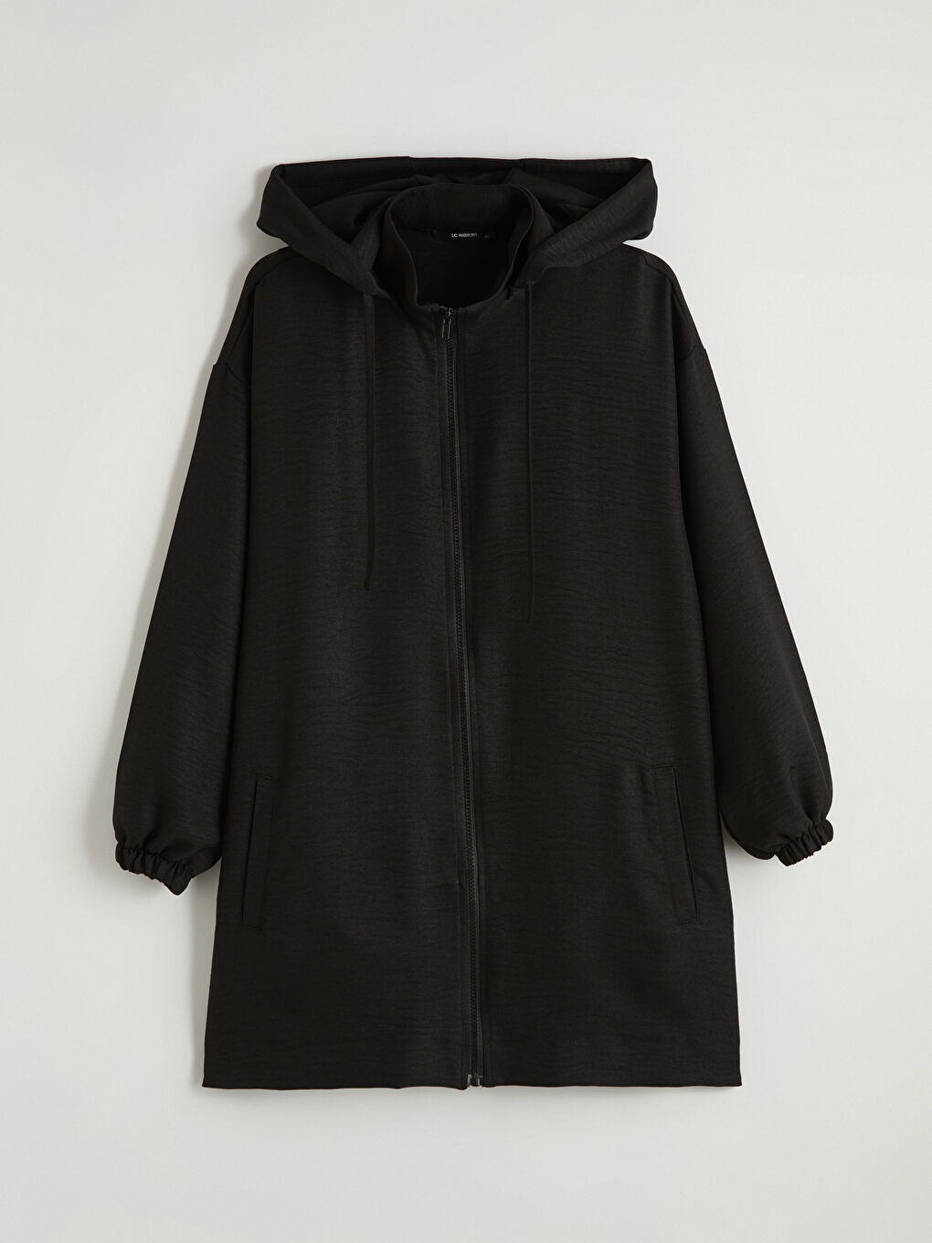 Siyah Kapüşonlu Oversize Kadın Tunik-4