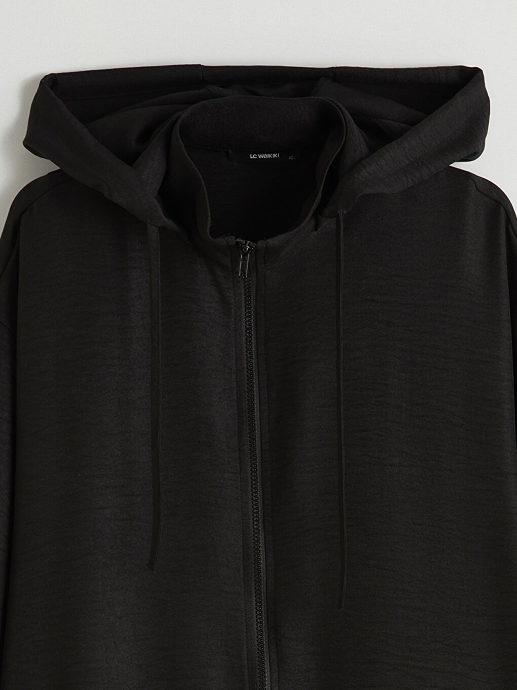 Siyah Kapüşonlu Oversize Kadın Tunik-5