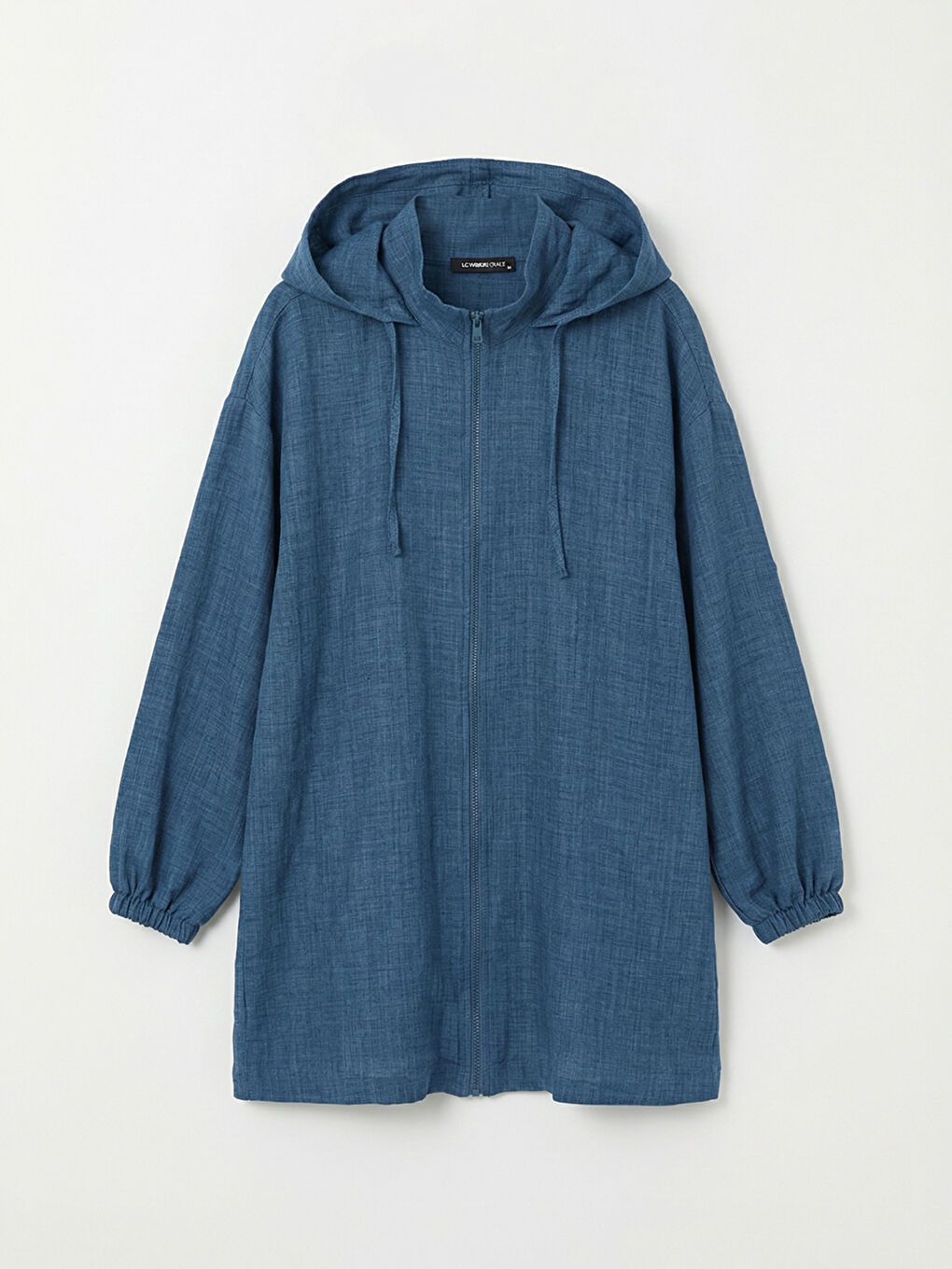 Lacivert Kapüşonlu Oversize Kadın Tunik-4