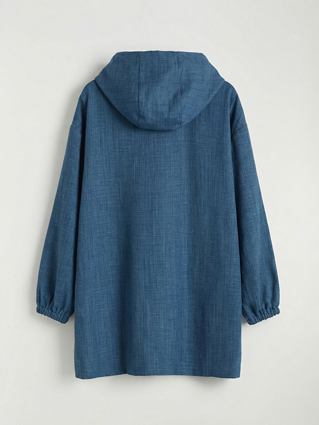 Lacivert Kapüşonlu Oversize Kadın Tunik-5