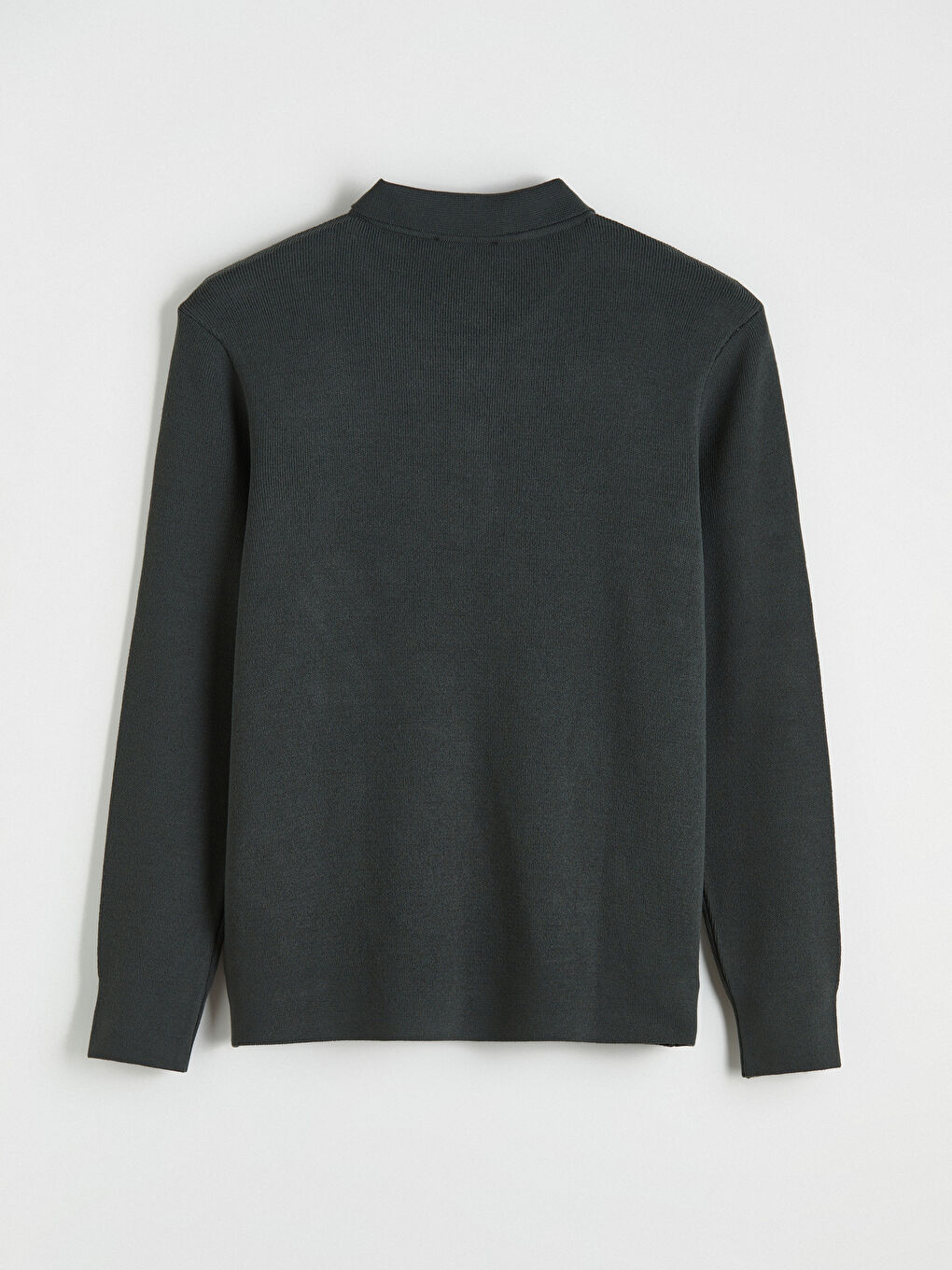 Yeşil Polo Yaka Erkek Triko Kazak-6