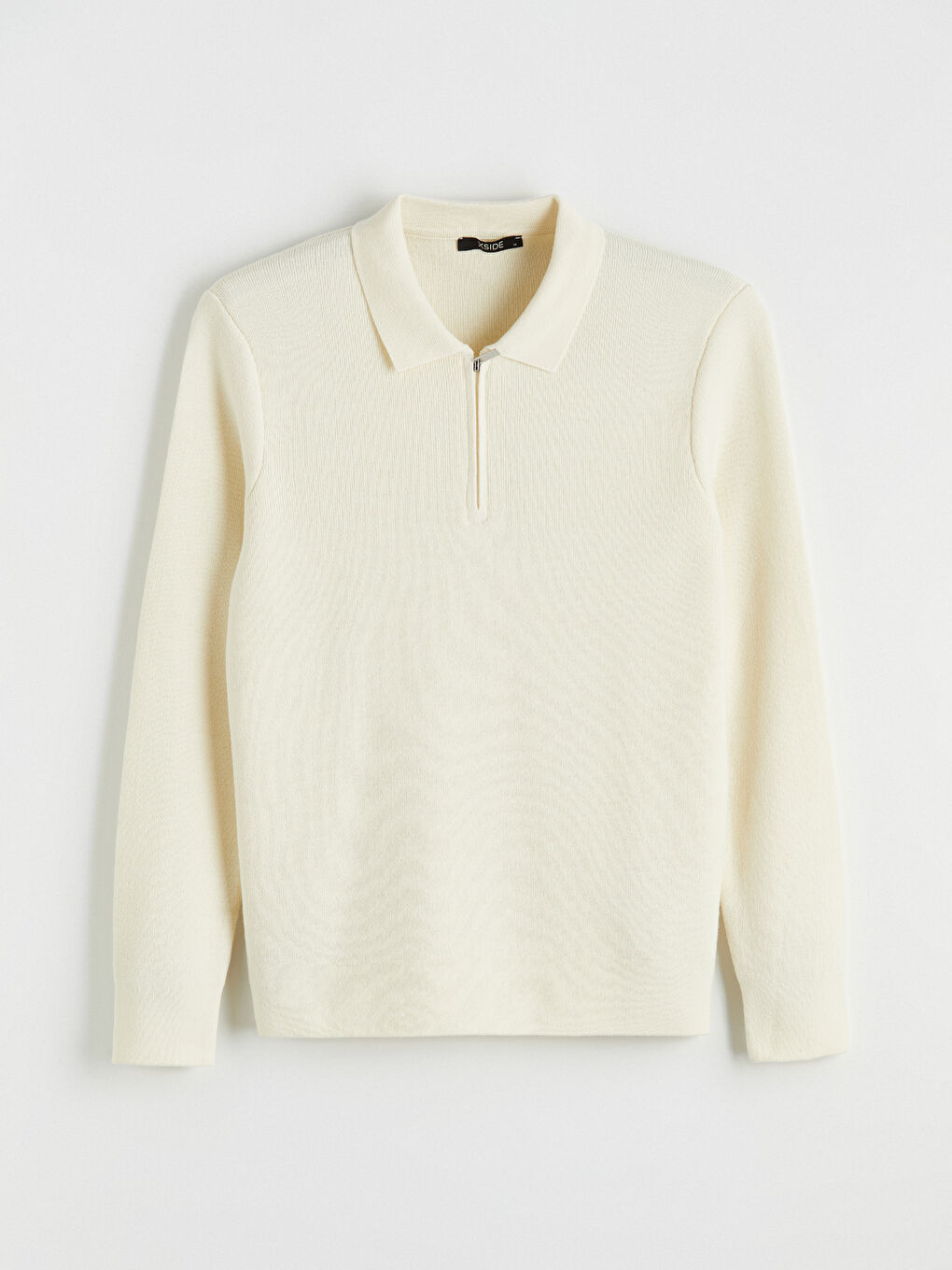 Ekru Polo Yaka Erkek Triko Kazak