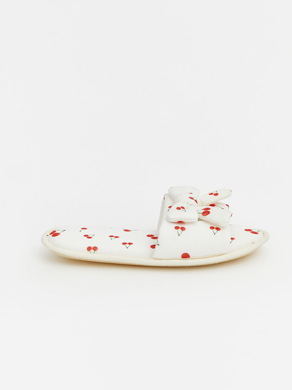 Ekru Fiyonk Detaylı Kadın Ev Terliği-2