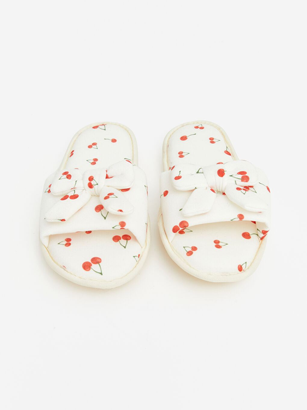 Ekru Fiyonk Detaylı Kadın Ev Terliği-5