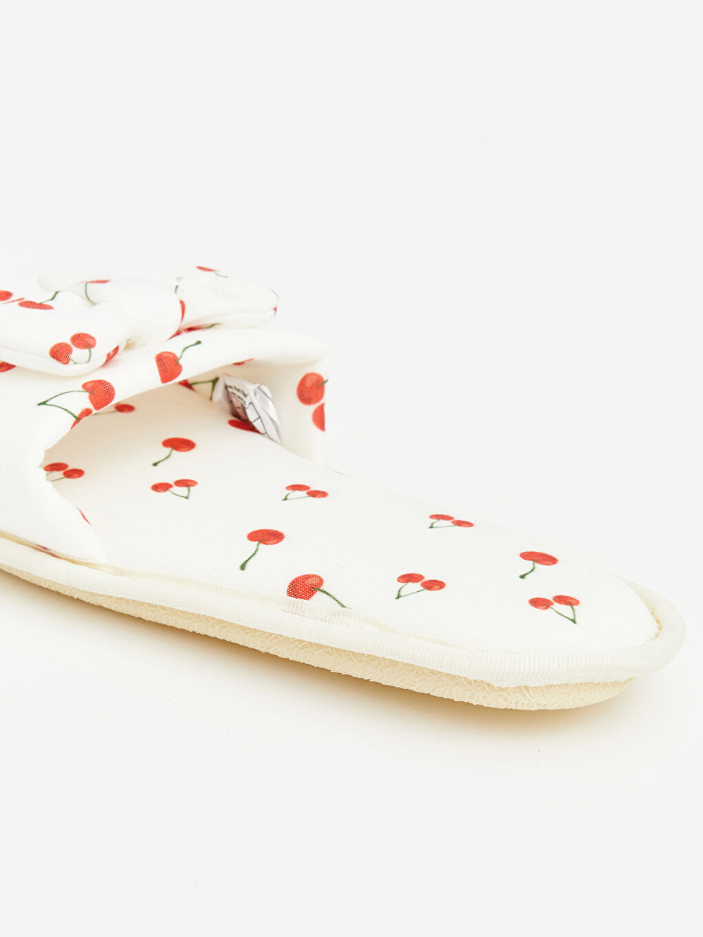 Ekru Fiyonk Detaylı Kadın Ev Terliği-6