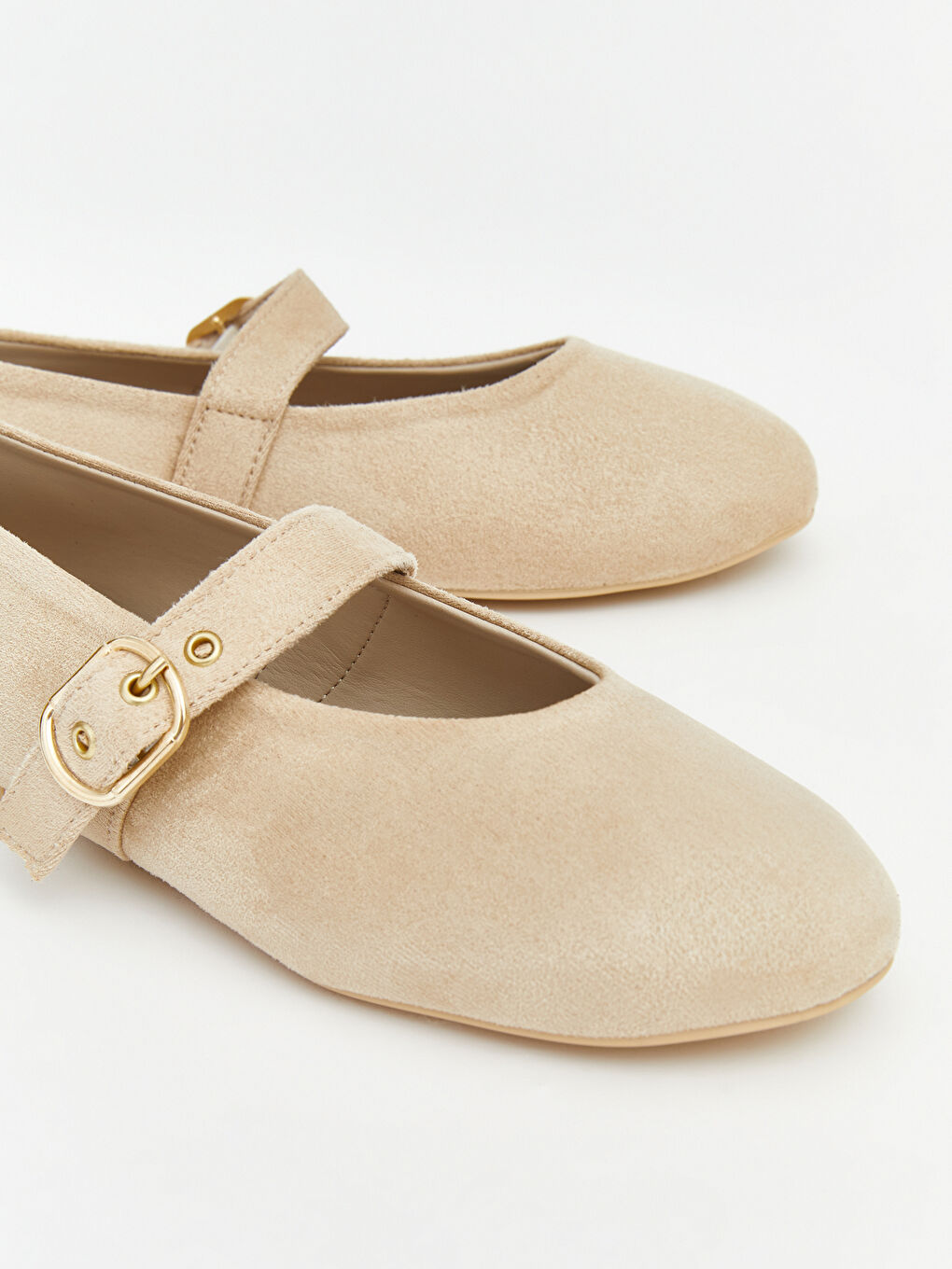 Bej Deri Görünümlü Kadın Babet-2