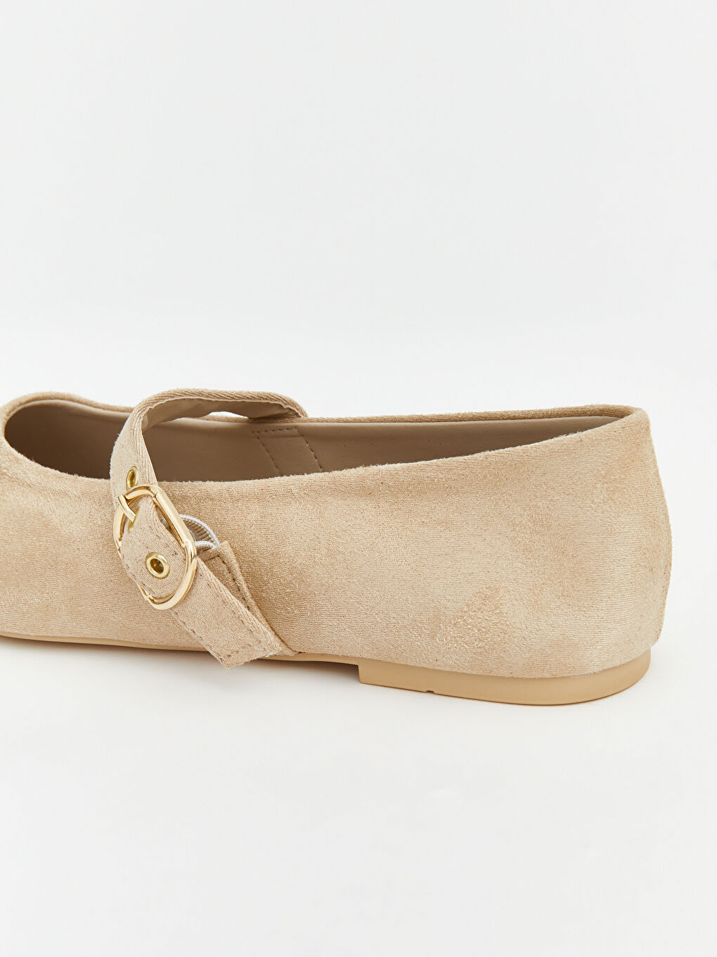 Bej Deri Görünümlü Kadın Babet-4