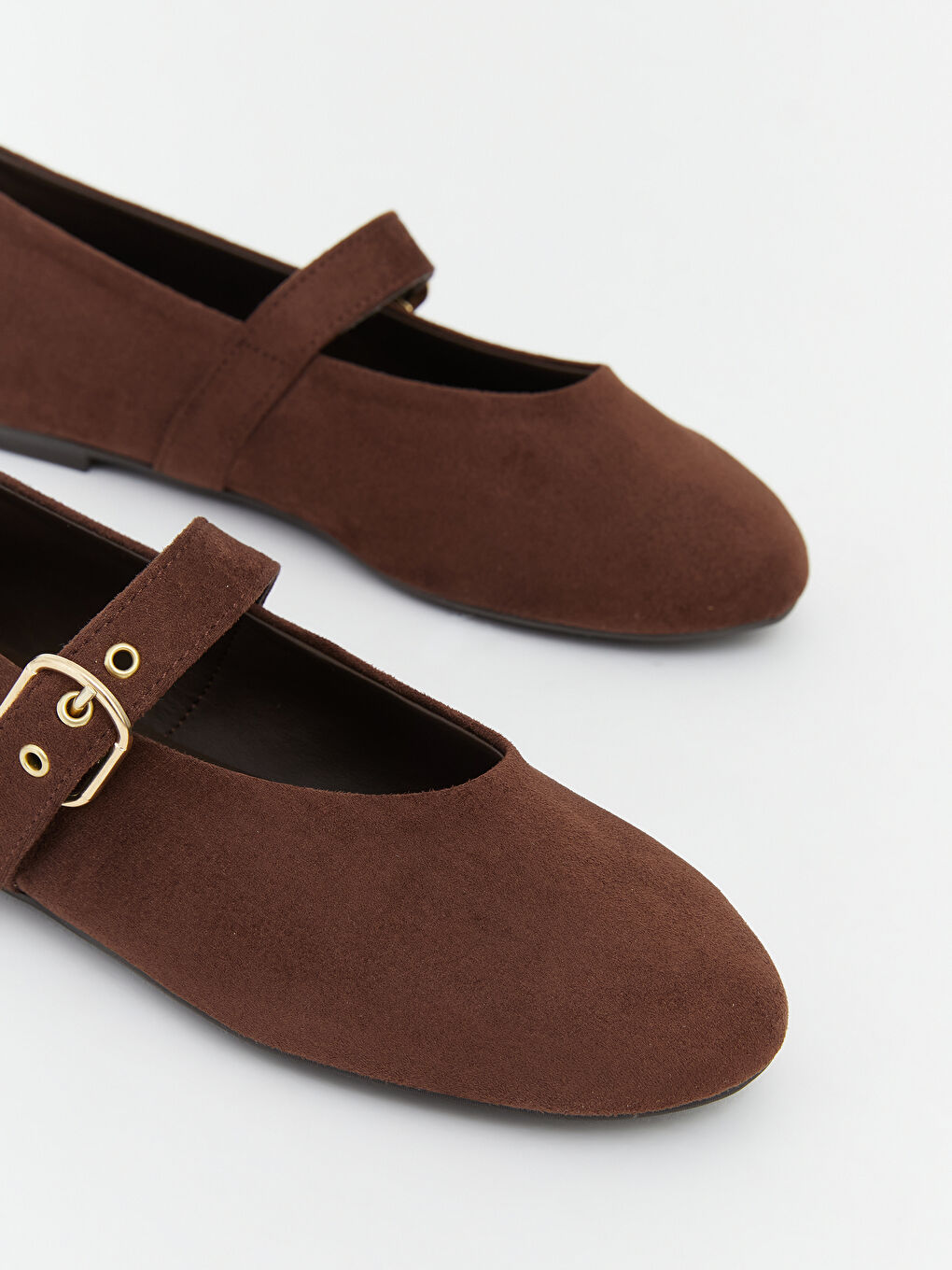 Kahverengi Deri Görünümlü Kadın Babet-2