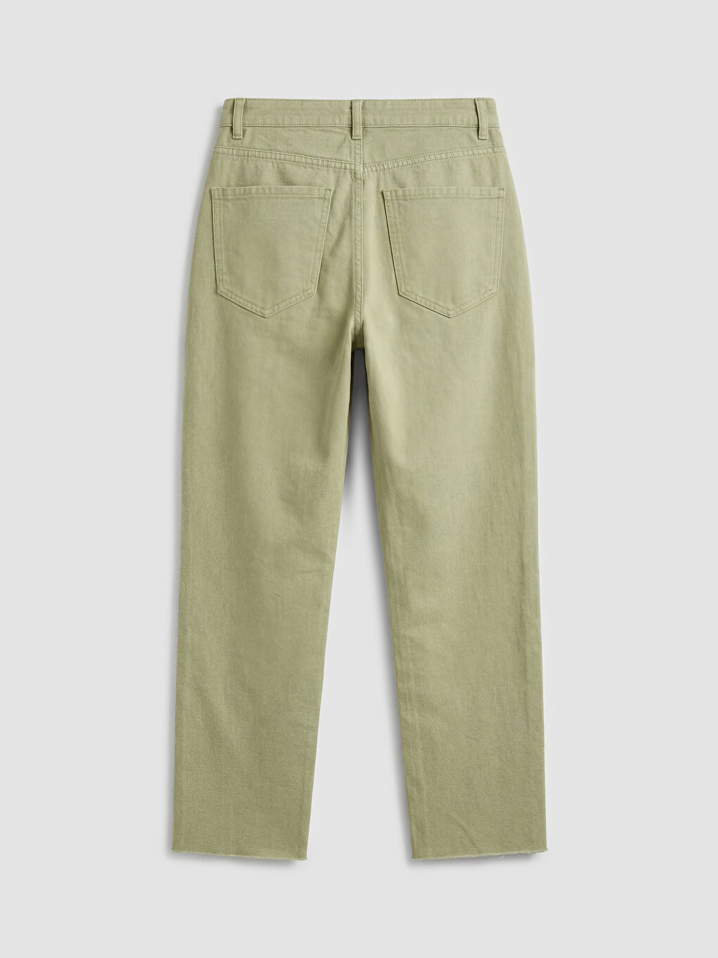 Yeşil Regular Fit Kadın Gabardin Pantolon-1