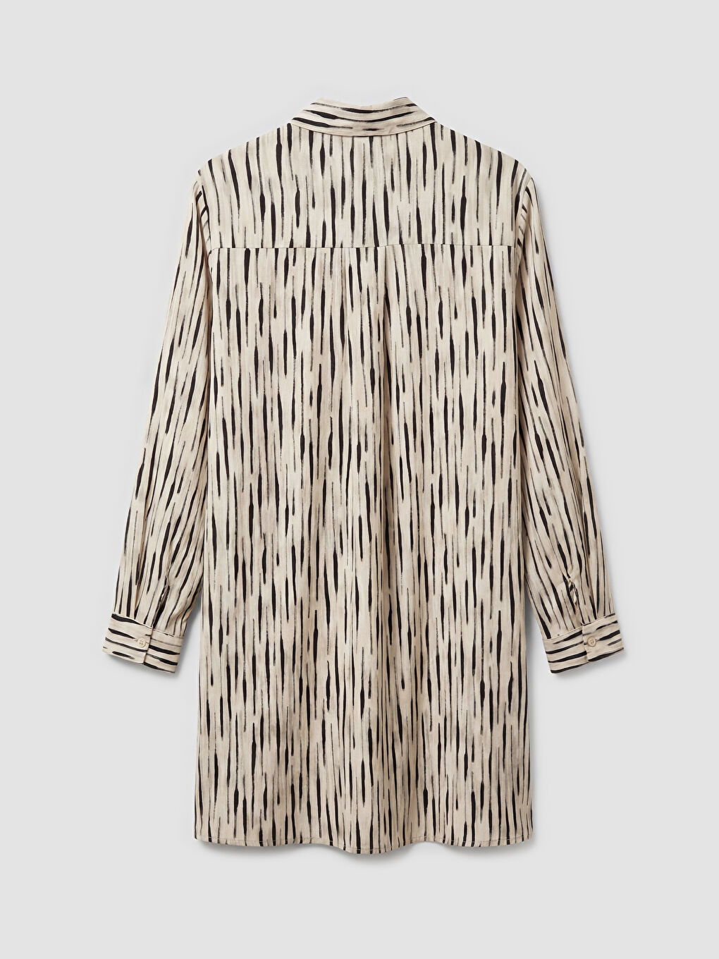 Bej Desenli Kadın Gömlek Tunik	-1