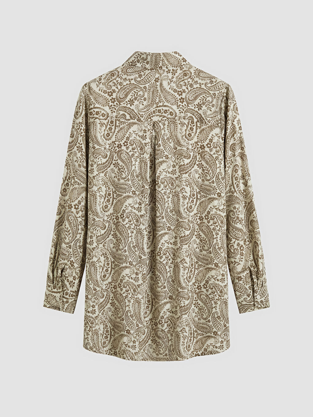 Haki Desenli Kadın Gömlek Tunik	-1