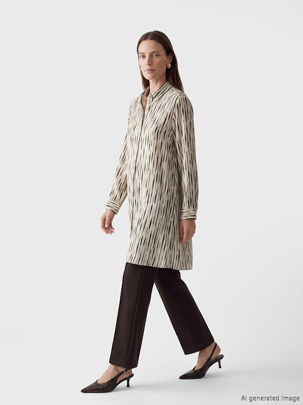 Patterned Women's Shirt Tunic