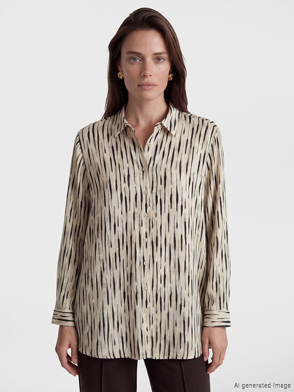 Patterned Women's Shirt Tunic-1