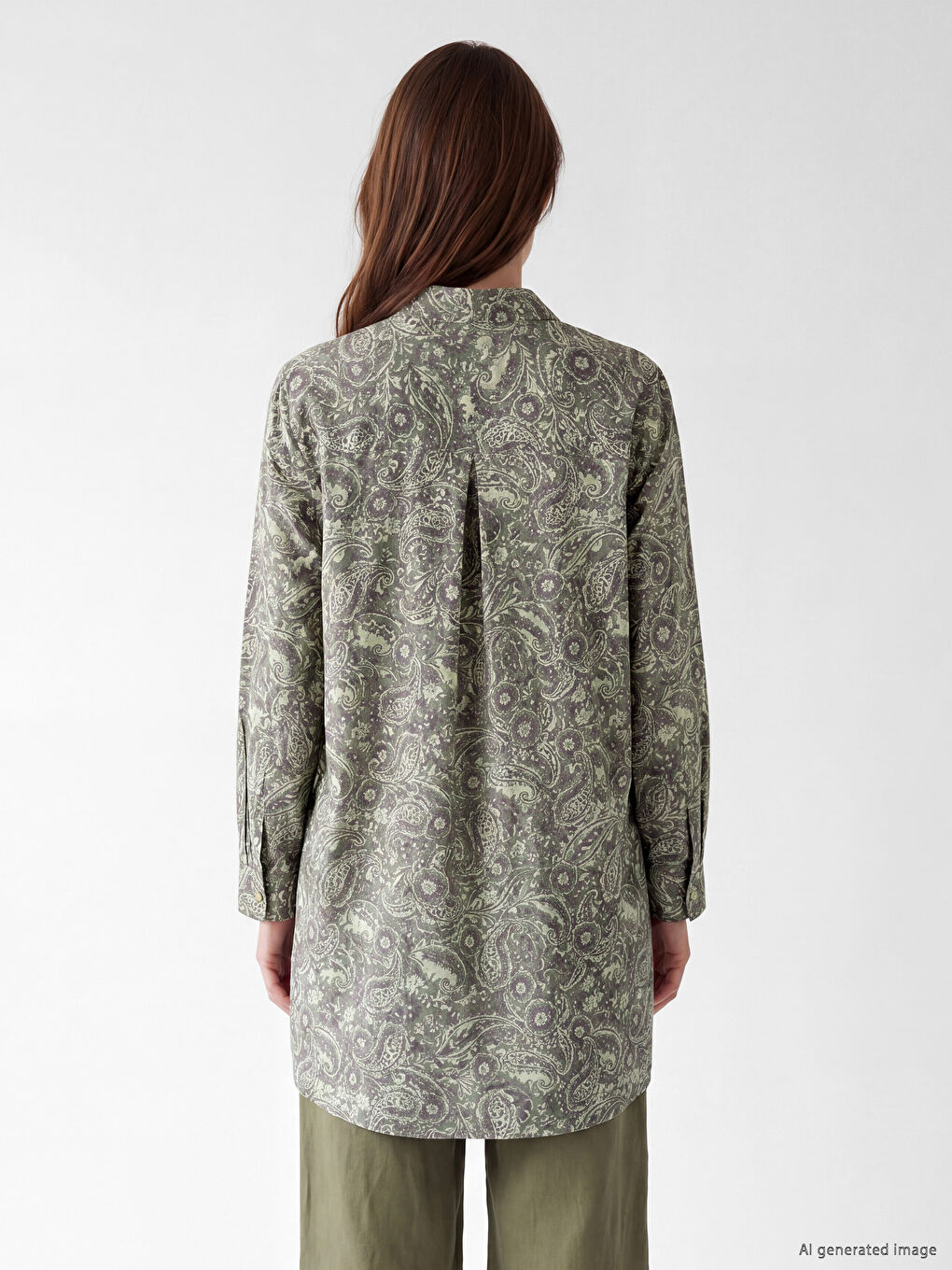 Patterned Women's Shirt Tunic-3