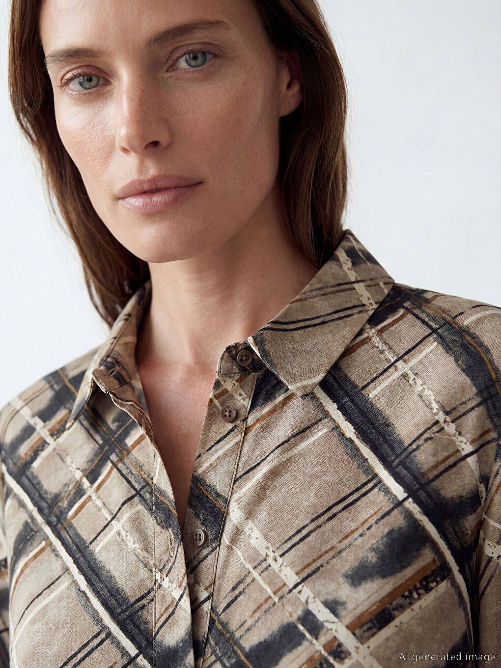 Patterned Women's Shirt Tunic-2