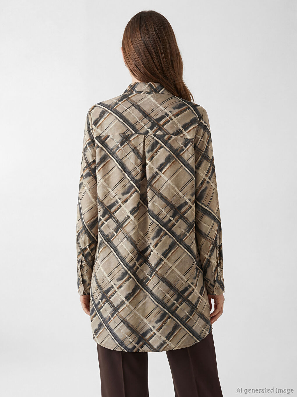 Patterned Women's Shirt Tunic-3