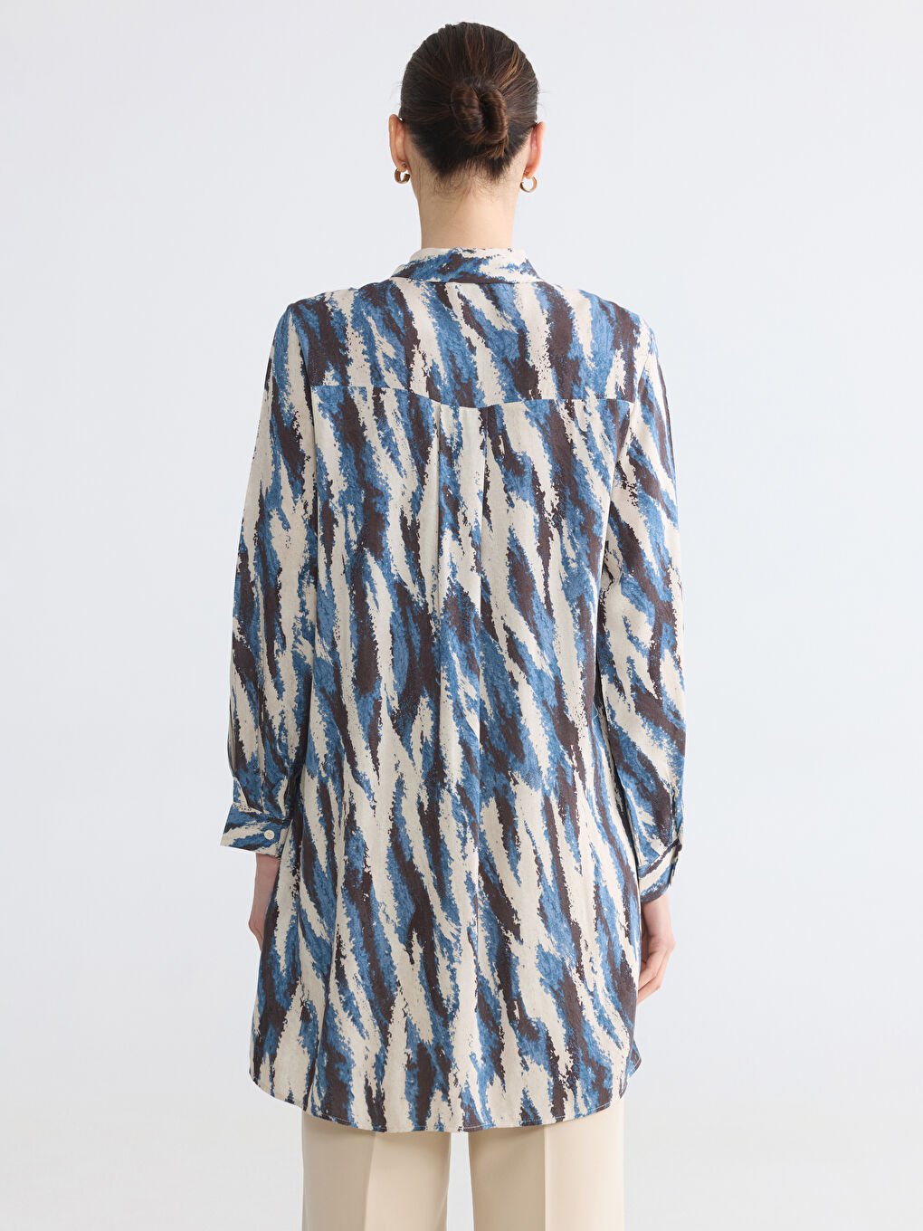 Patterned Women's Shirt Tunic-3