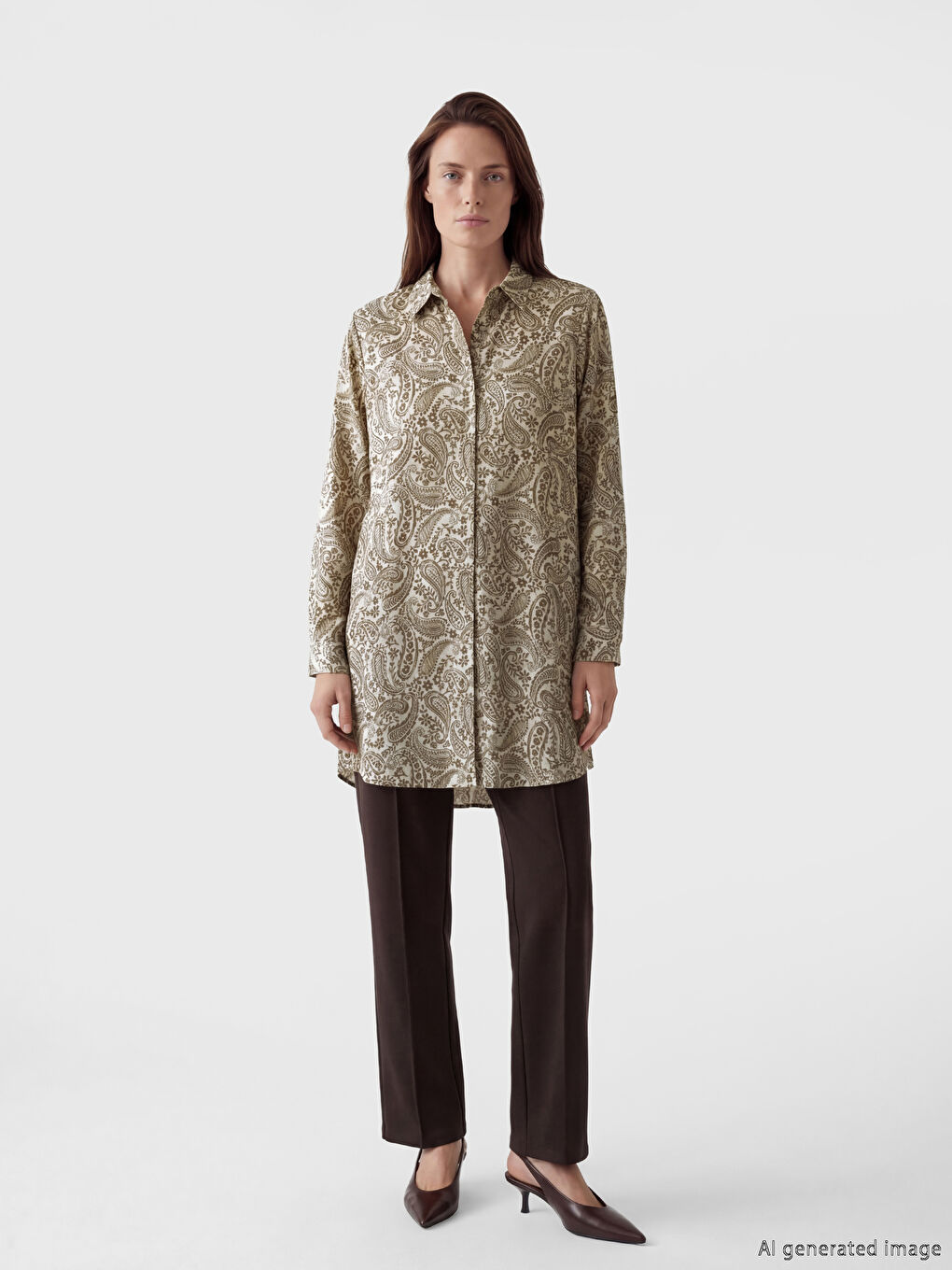 Patterned Women's Shirt Tunic