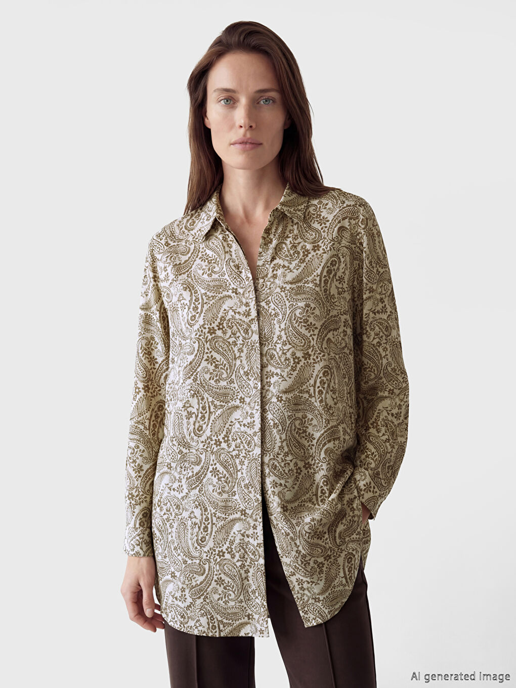 Patterned Women's Shirt Tunic-1