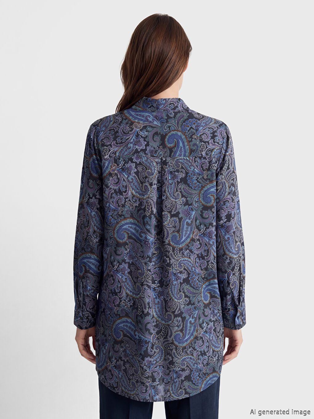 Patterned Women's Shirt Tunic-3