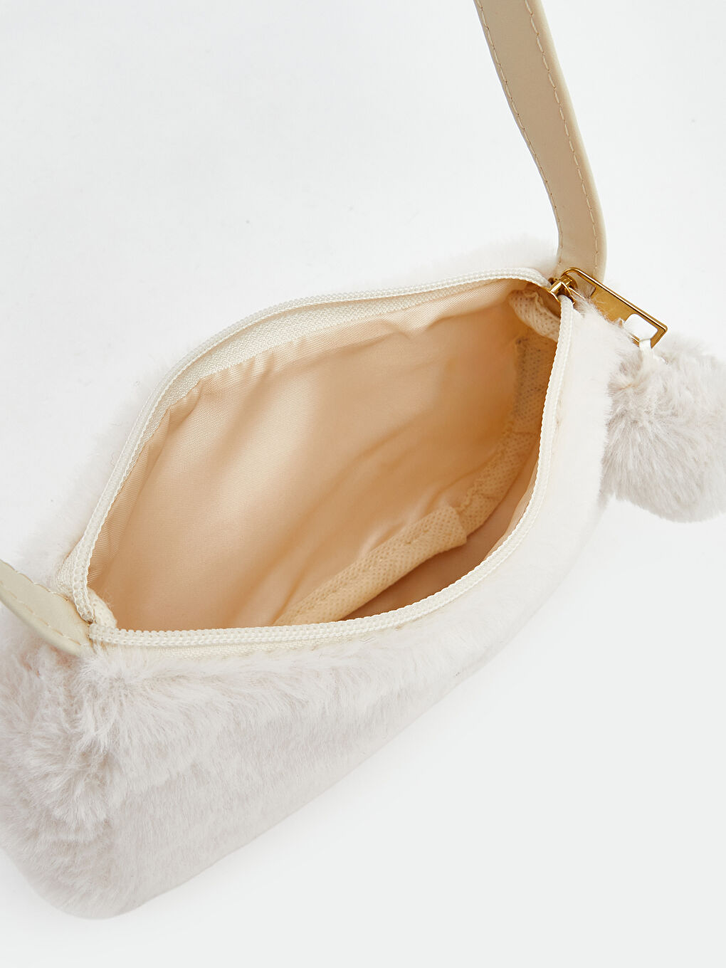 Bej Ayı Figürlü Kız Çocuk Pelüş Omuz Çantası-2