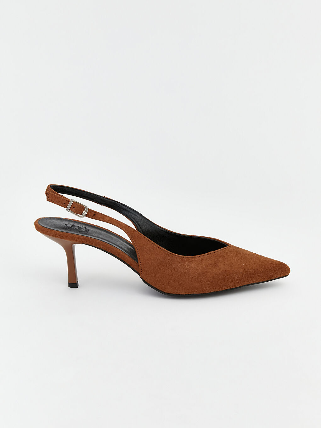 Kahverengi Sivri Burun Kadın Topuklu Ayakkabı-1