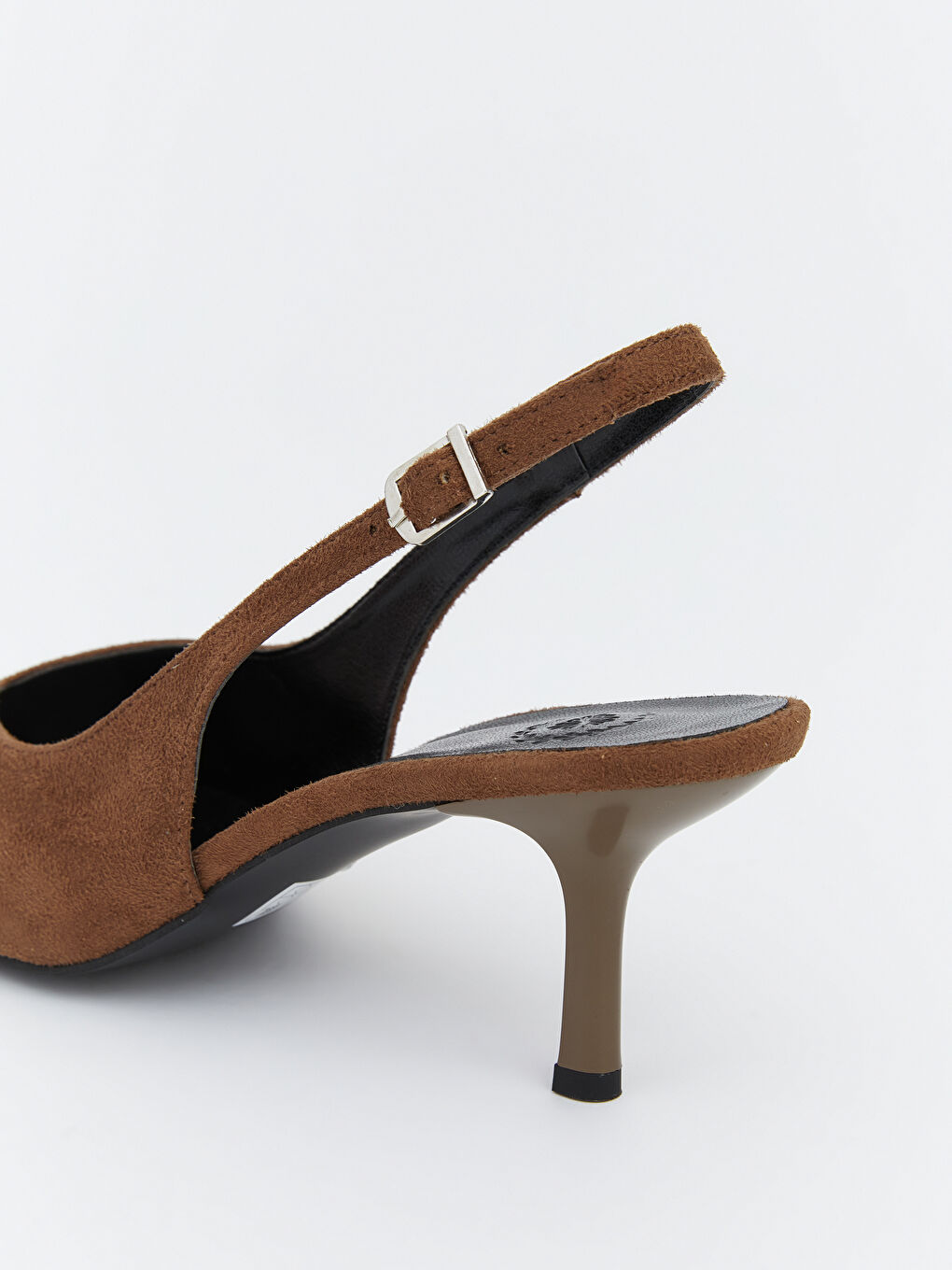 Kahverengi Sivri Burun Kadın Topuklu Ayakkabı-4