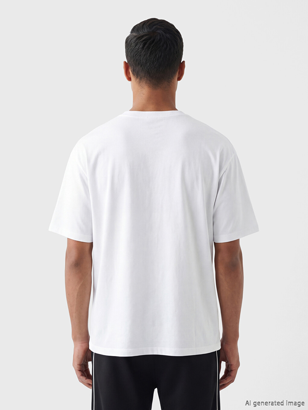 Crew Neck Oversize Printed Men's Sports T-Shirt-2