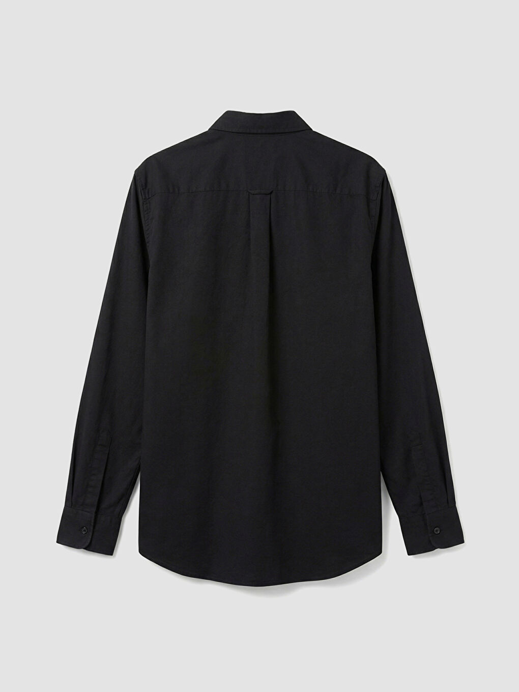 Siyah Regular Fit Gabardin Erkek Gömlek-1