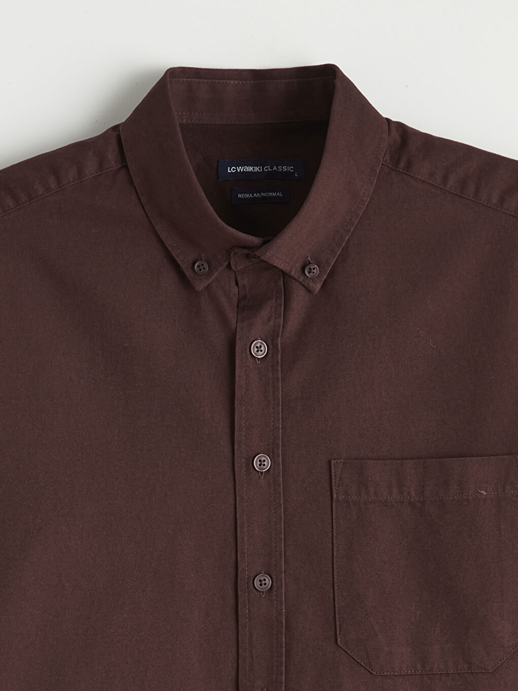 Bordo Regular Fit Gabardin Erkek Gömlek-1