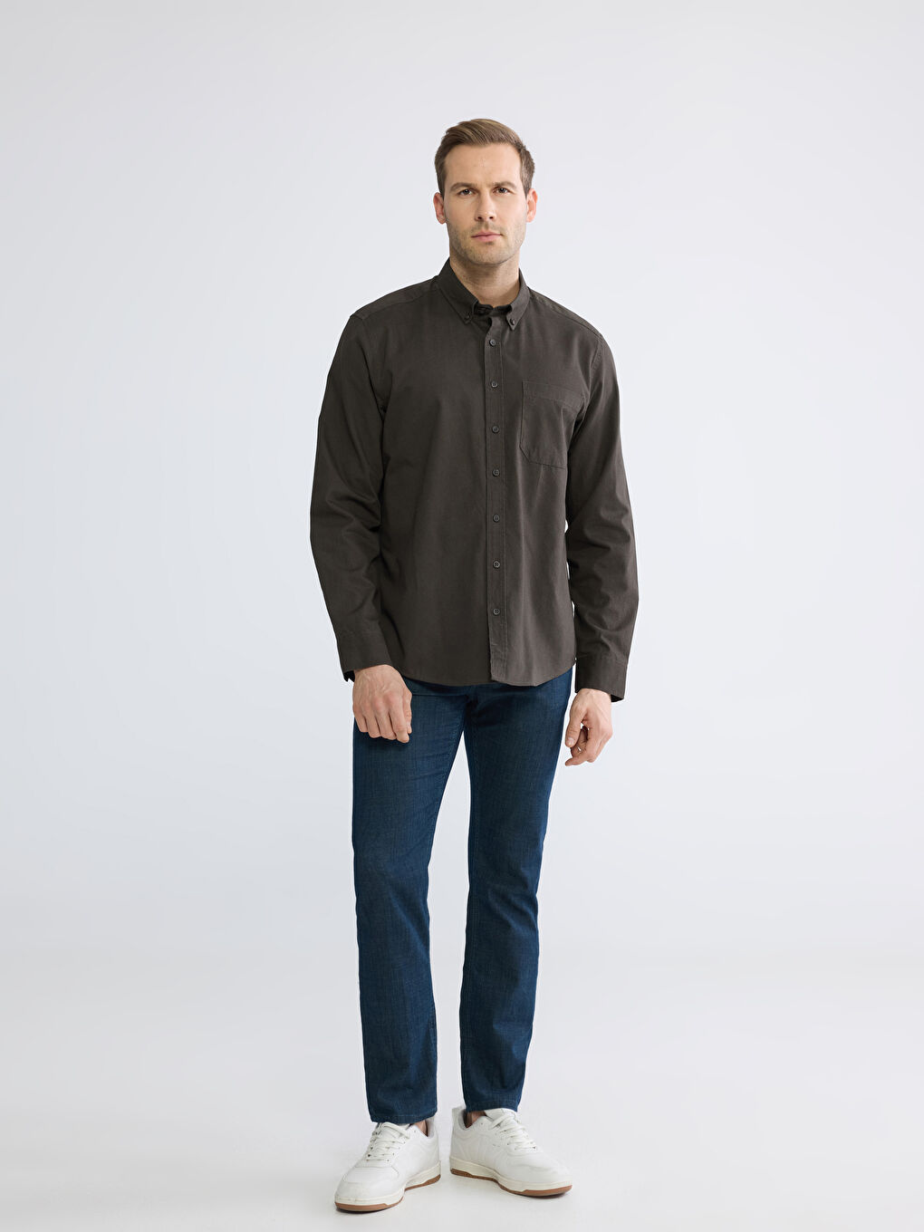 قميص كاكي رجل-1