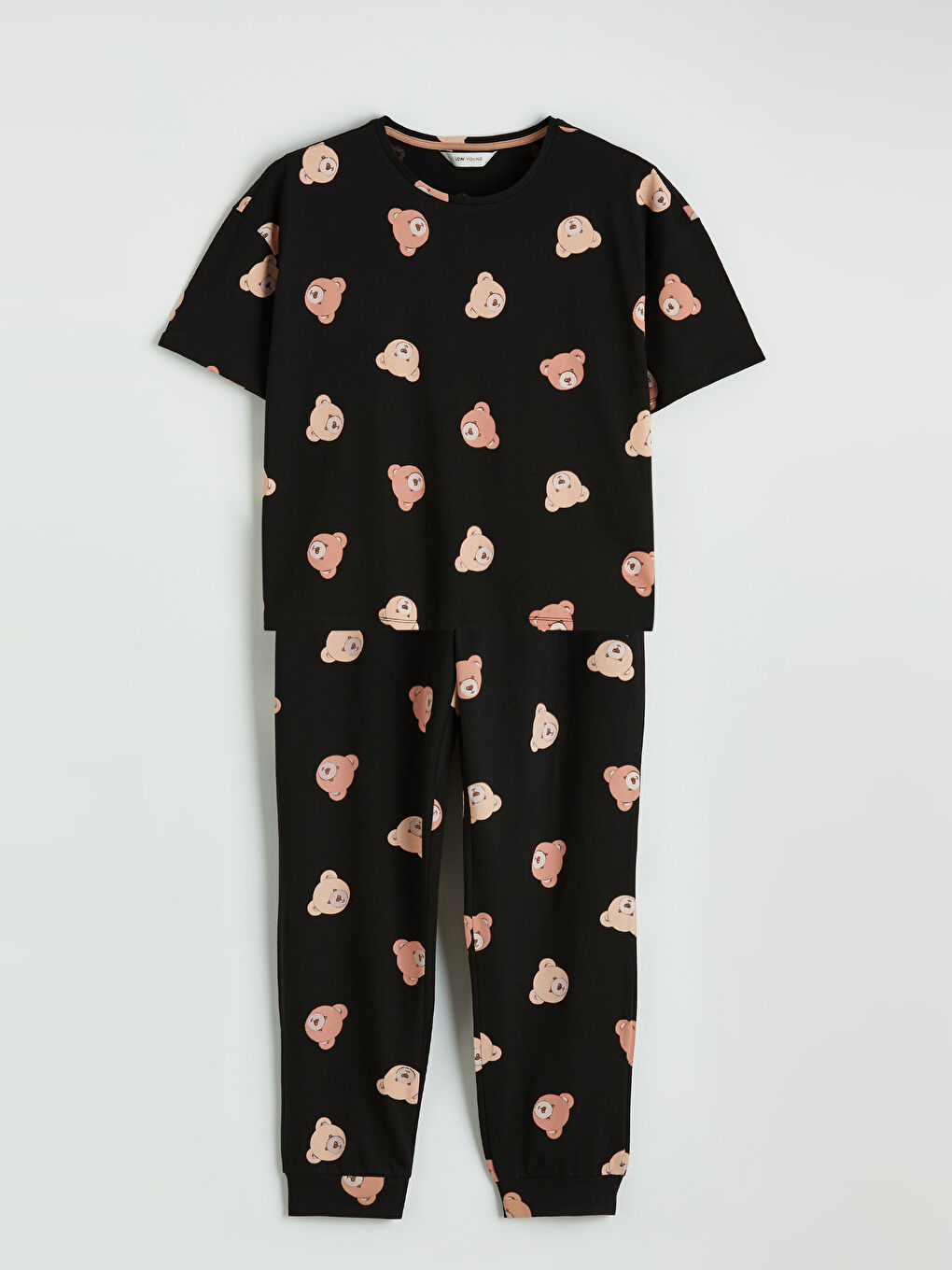 Женский комплект пижам с принтом «Медвежонок»-4