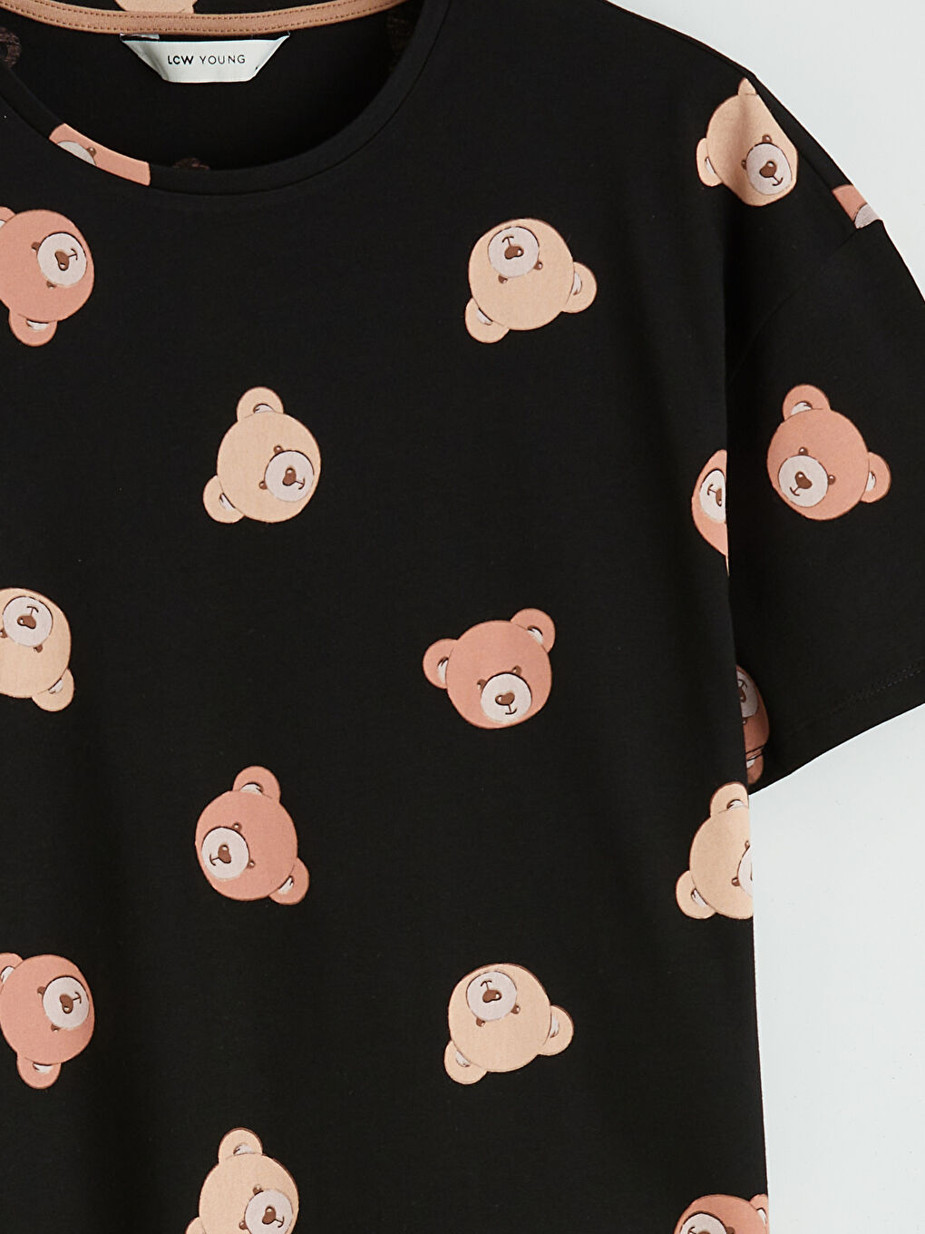 Женский комплект пижам с принтом «Медвежонок»-7