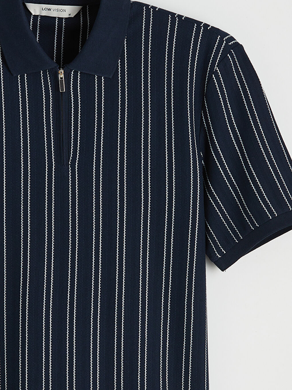 Lacivert Polo Yaka Çizgili Erkek Tişört		
-1