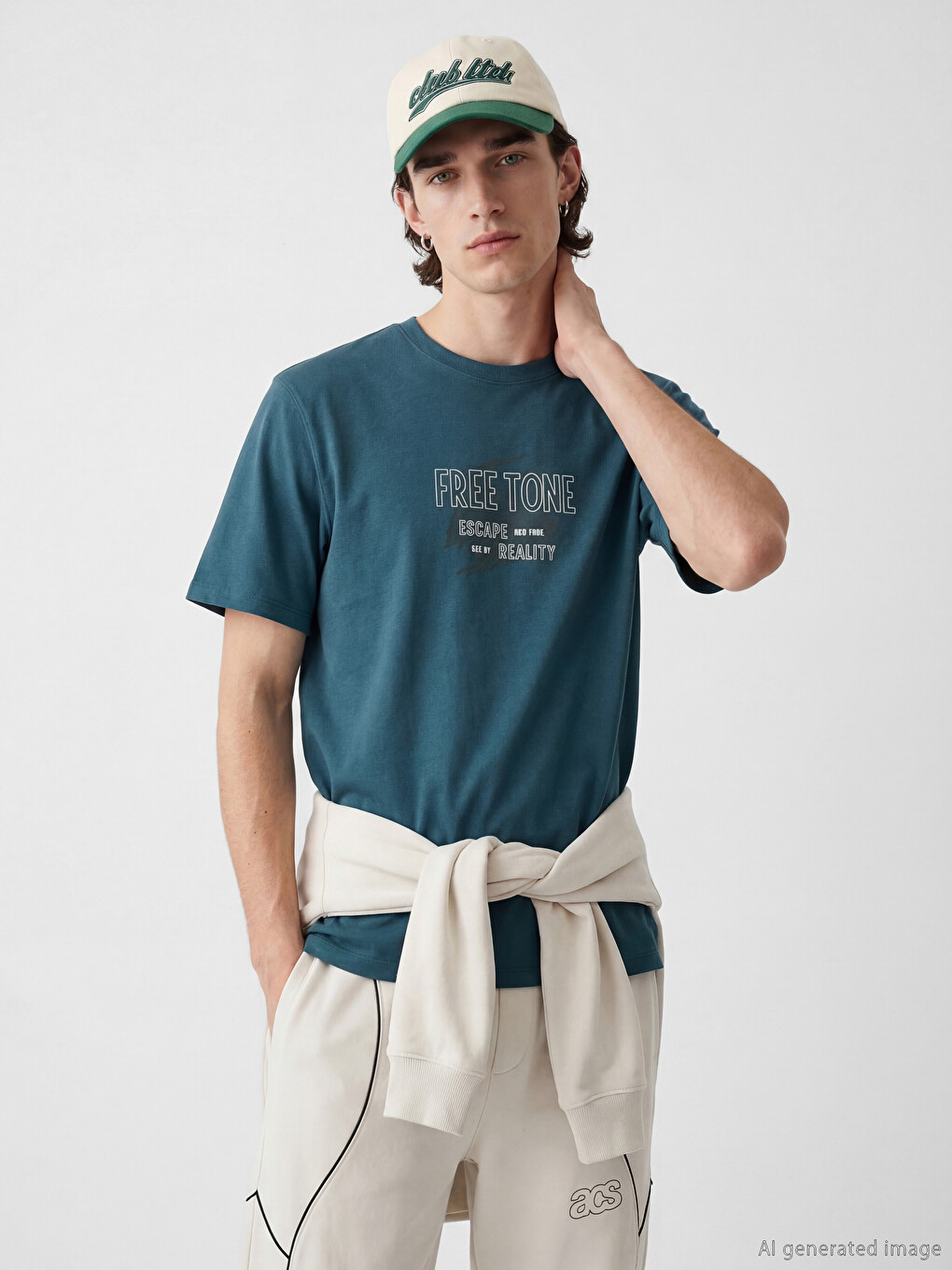 Crew Neck Nyc Printed Jersey Men's T-shirt
