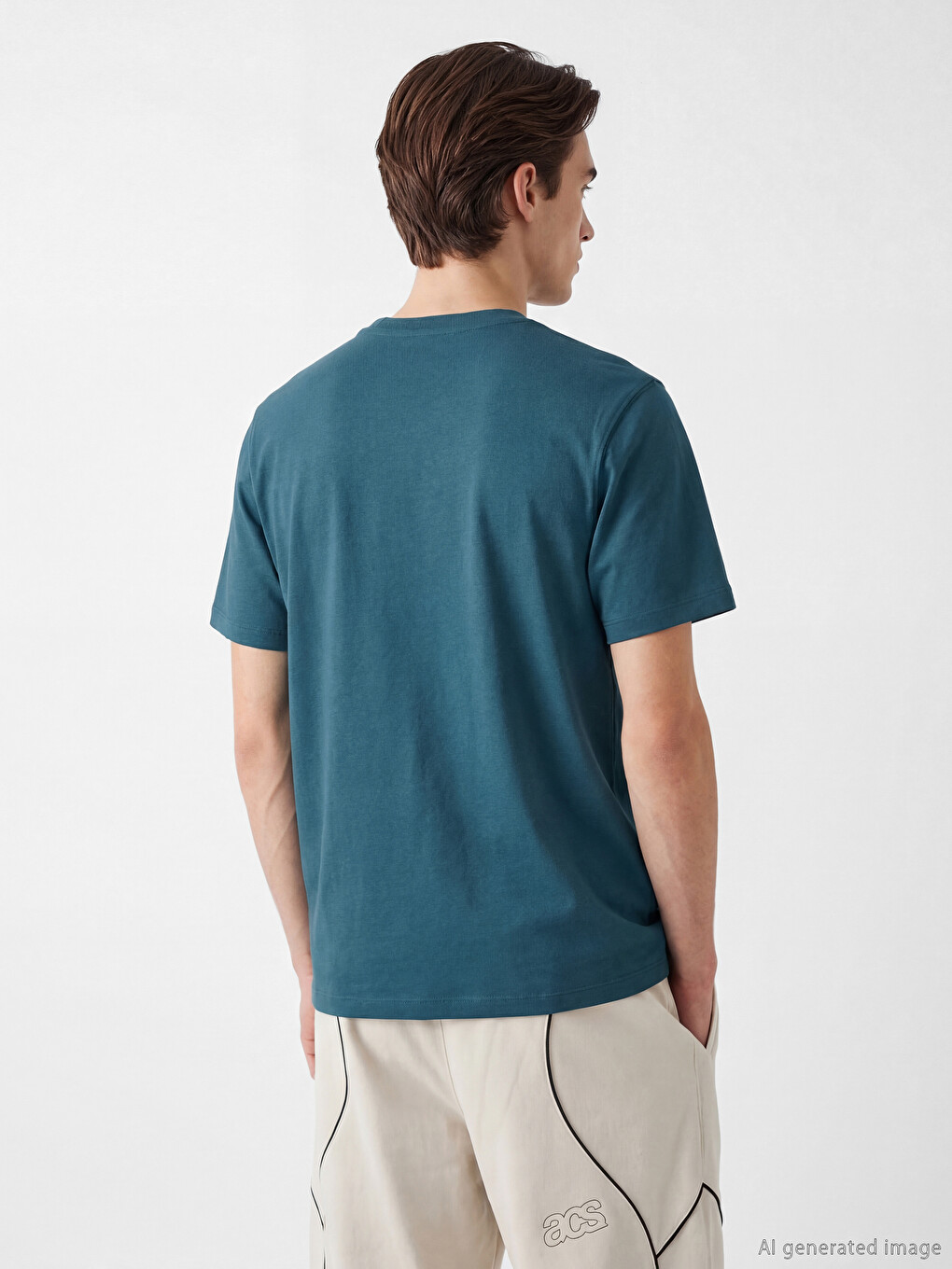 Crew Neck Nyc Printed Jersey Men's T-shirt-2