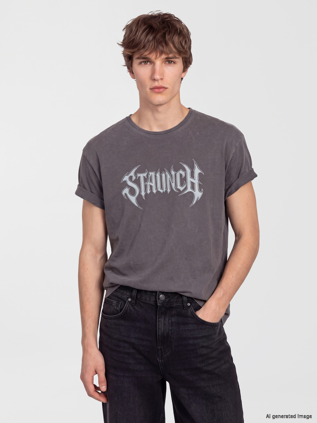 Crew Neck Printed Men's T-shirt