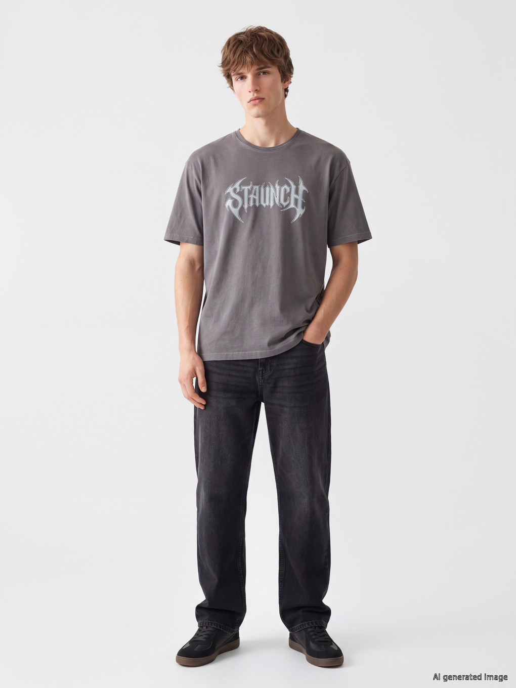 Crew Neck Printed Men's T-shirt-1