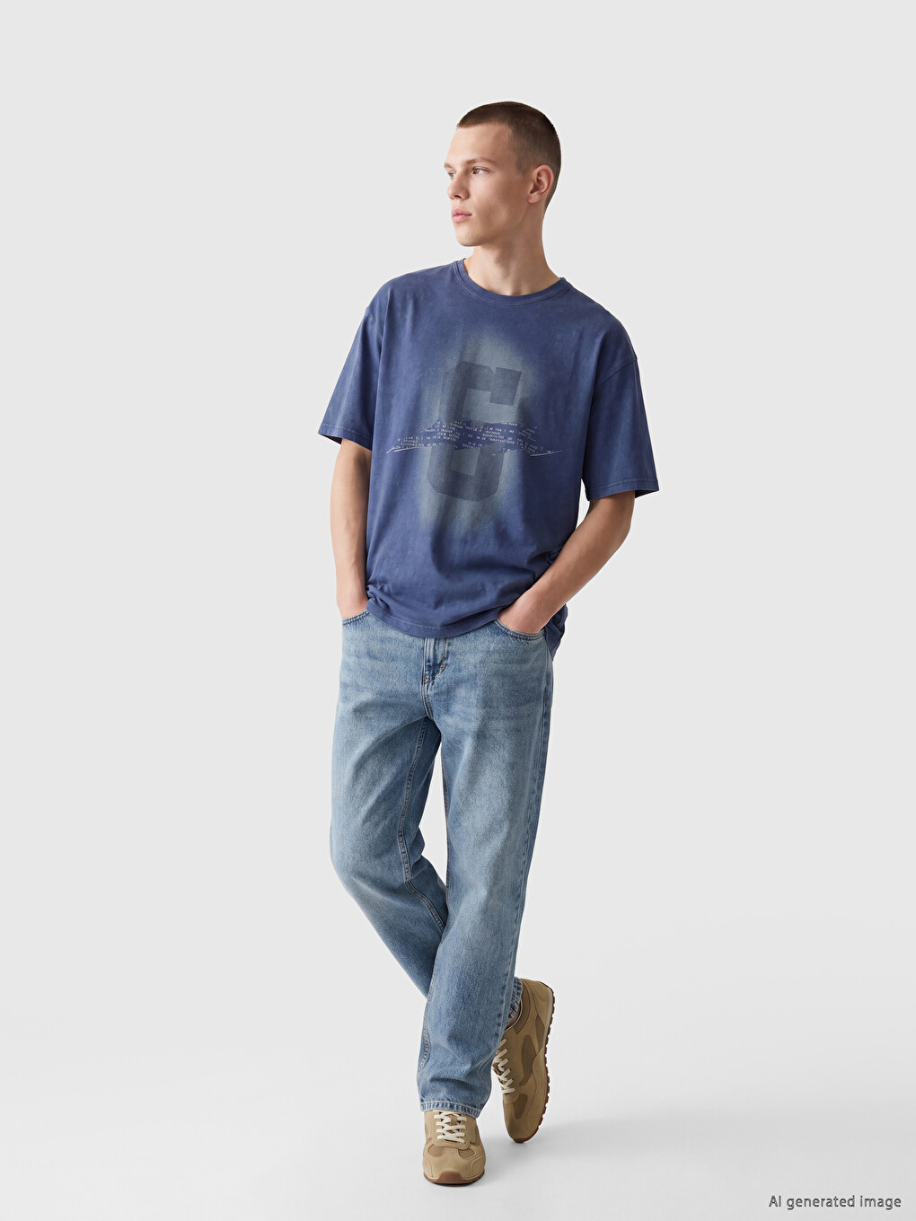 Crew Neck Printed Men's T-Shirt-1