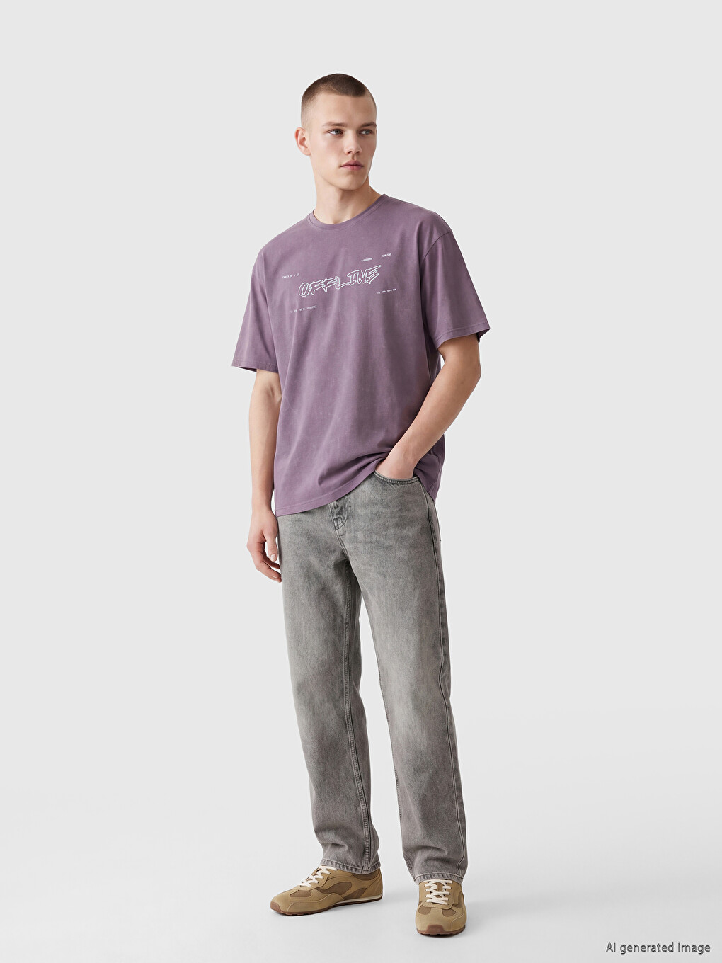 Crew Neck Printed Men's T-Shirt-1