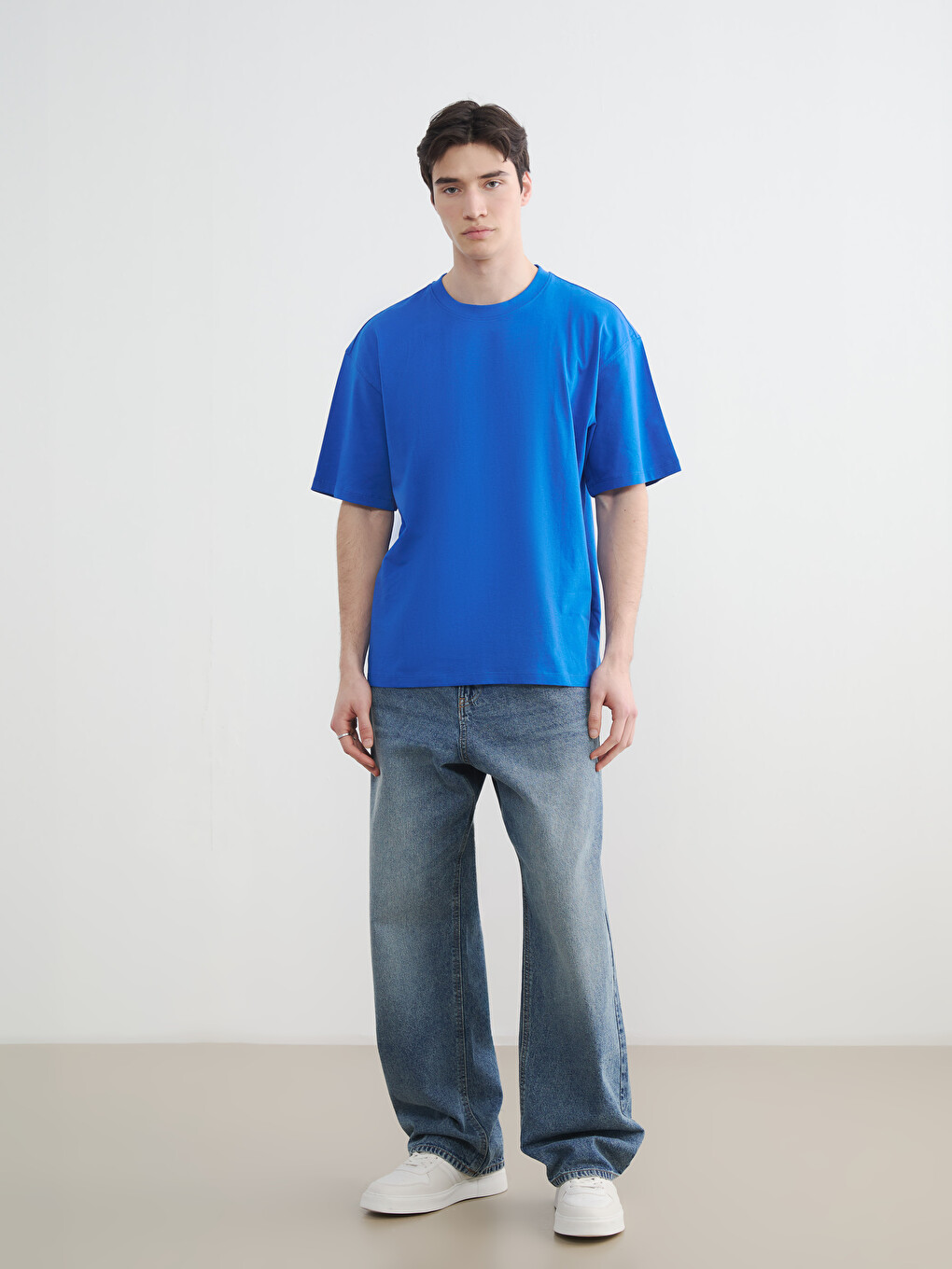 Loose Fit Crew Neck Printed Jersey Men's T-Shirt-1