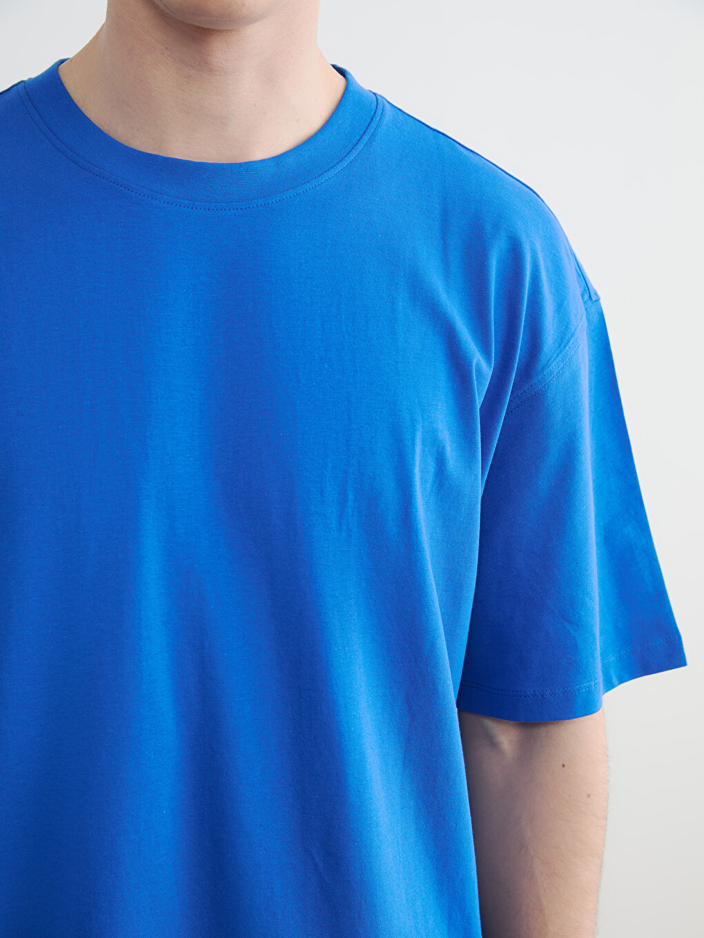 Loose Fit Crew Neck Printed Jersey Men's T-Shirt-2