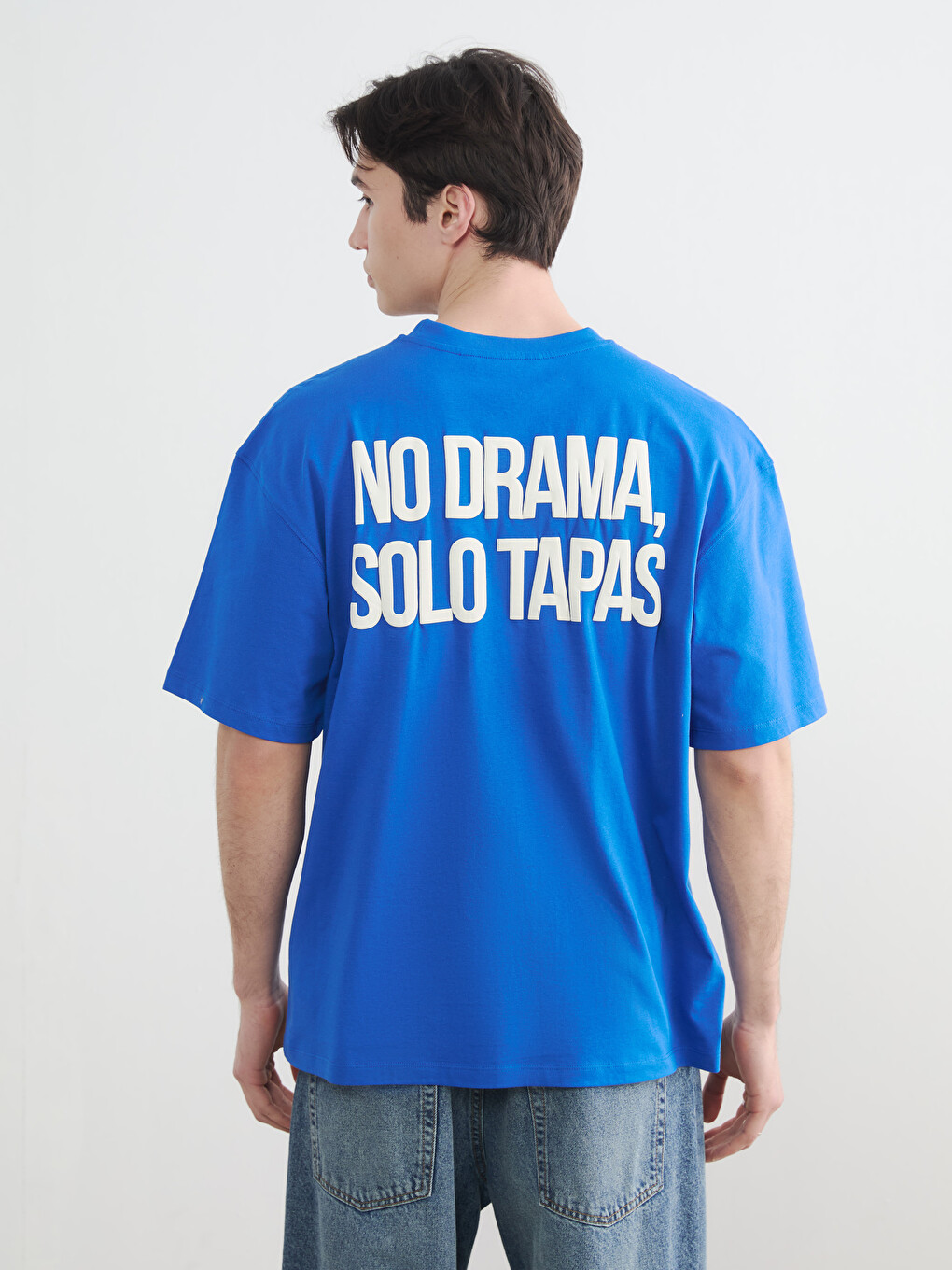 Loose Fit Crew Neck Printed Jersey Men's T-Shirt-3