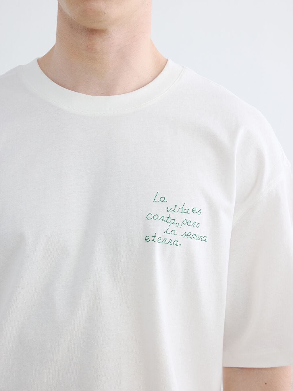 Crew Neck Printed Jersey Men's T-Shirt-4