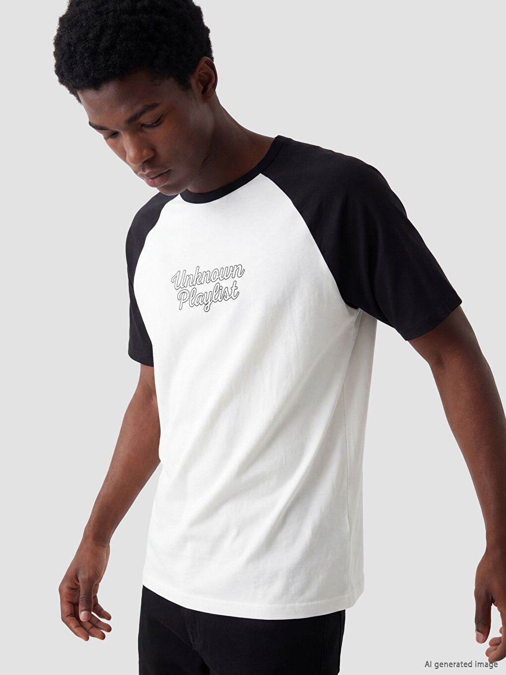 Crew Neck Color Block Men's T-Shirt-1