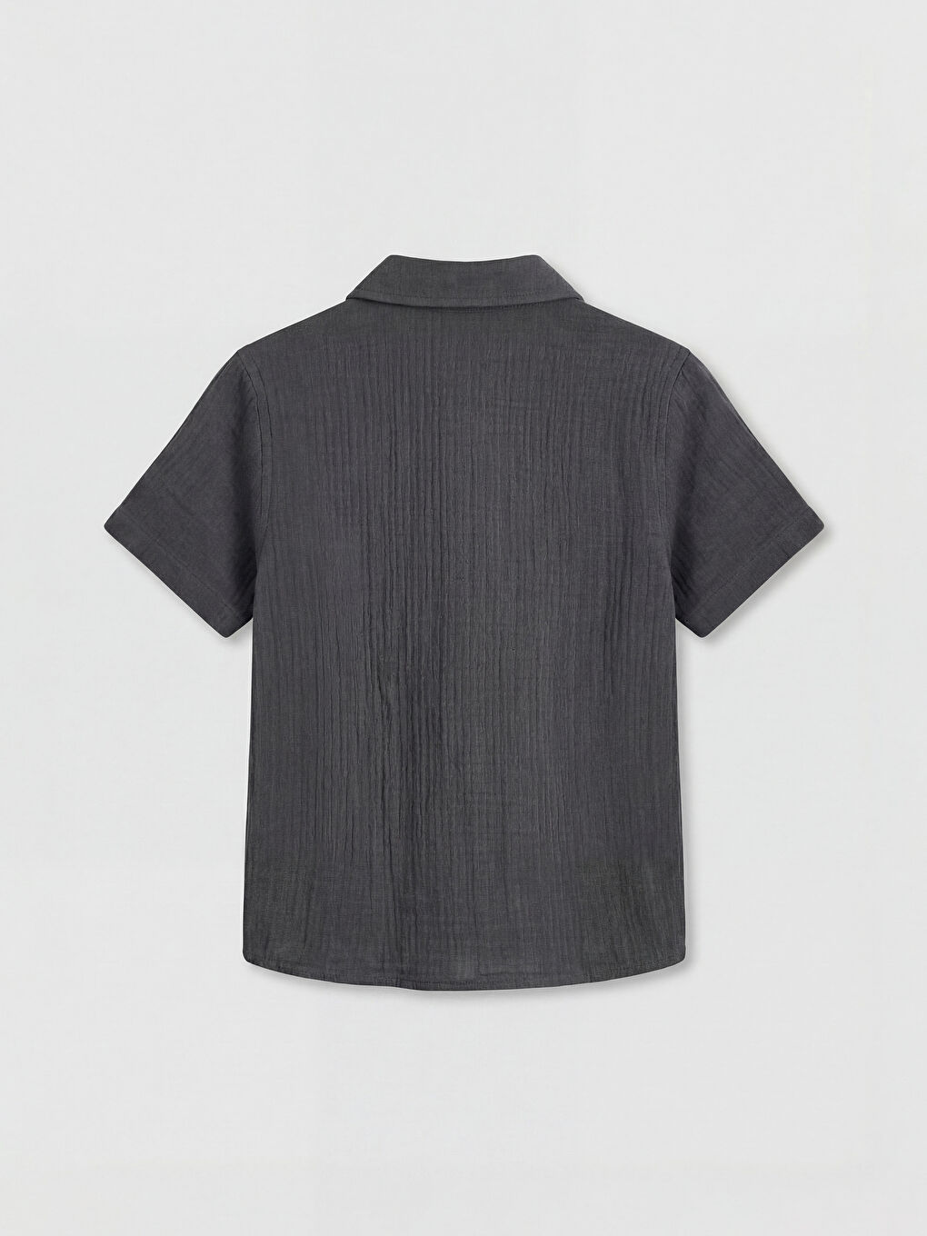 Antrasit Müslin Erkek Çocuk Gömlek-1