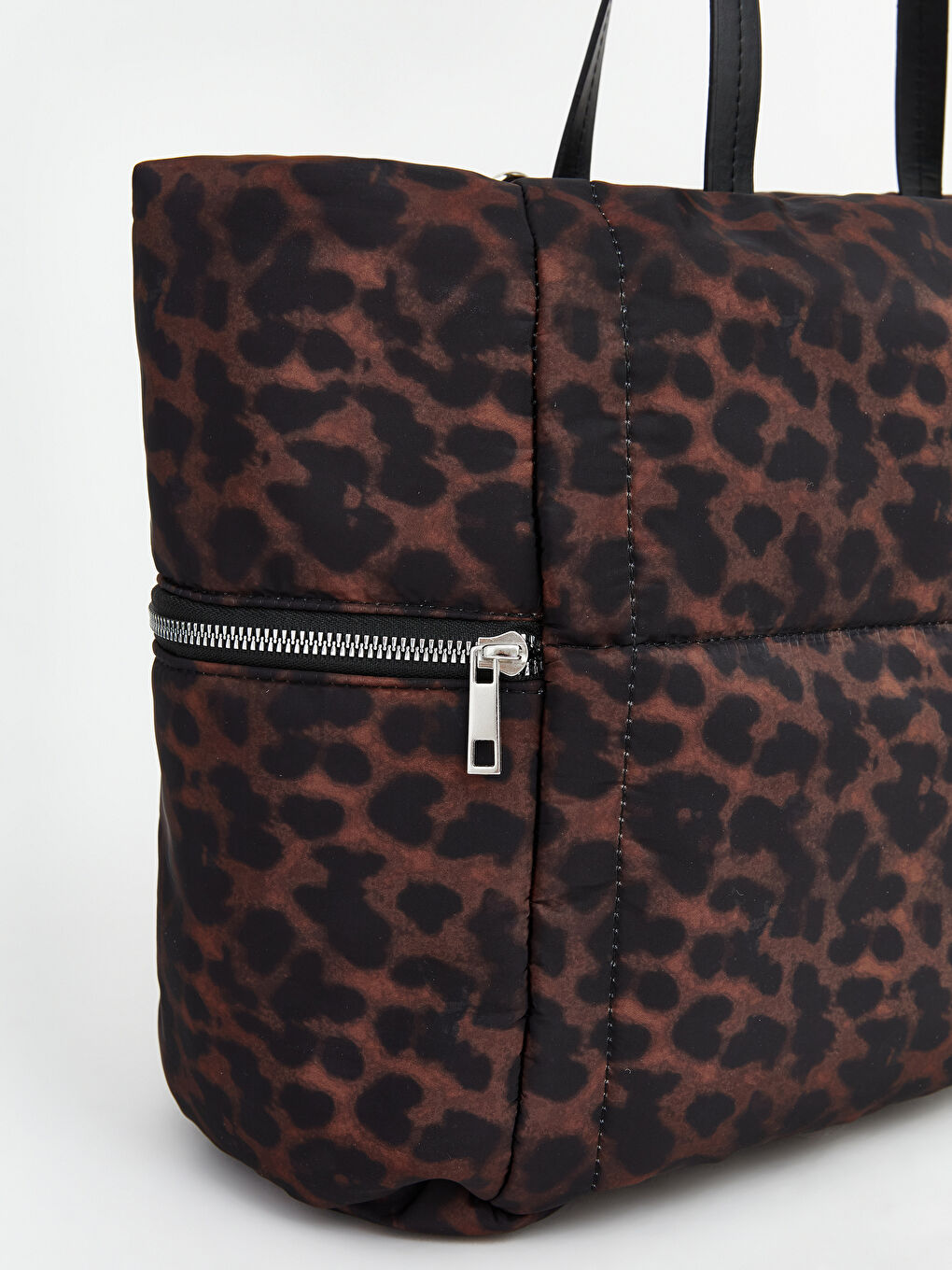 Kahverengi Leopar Desenli Kadın Omuz Çantası-2