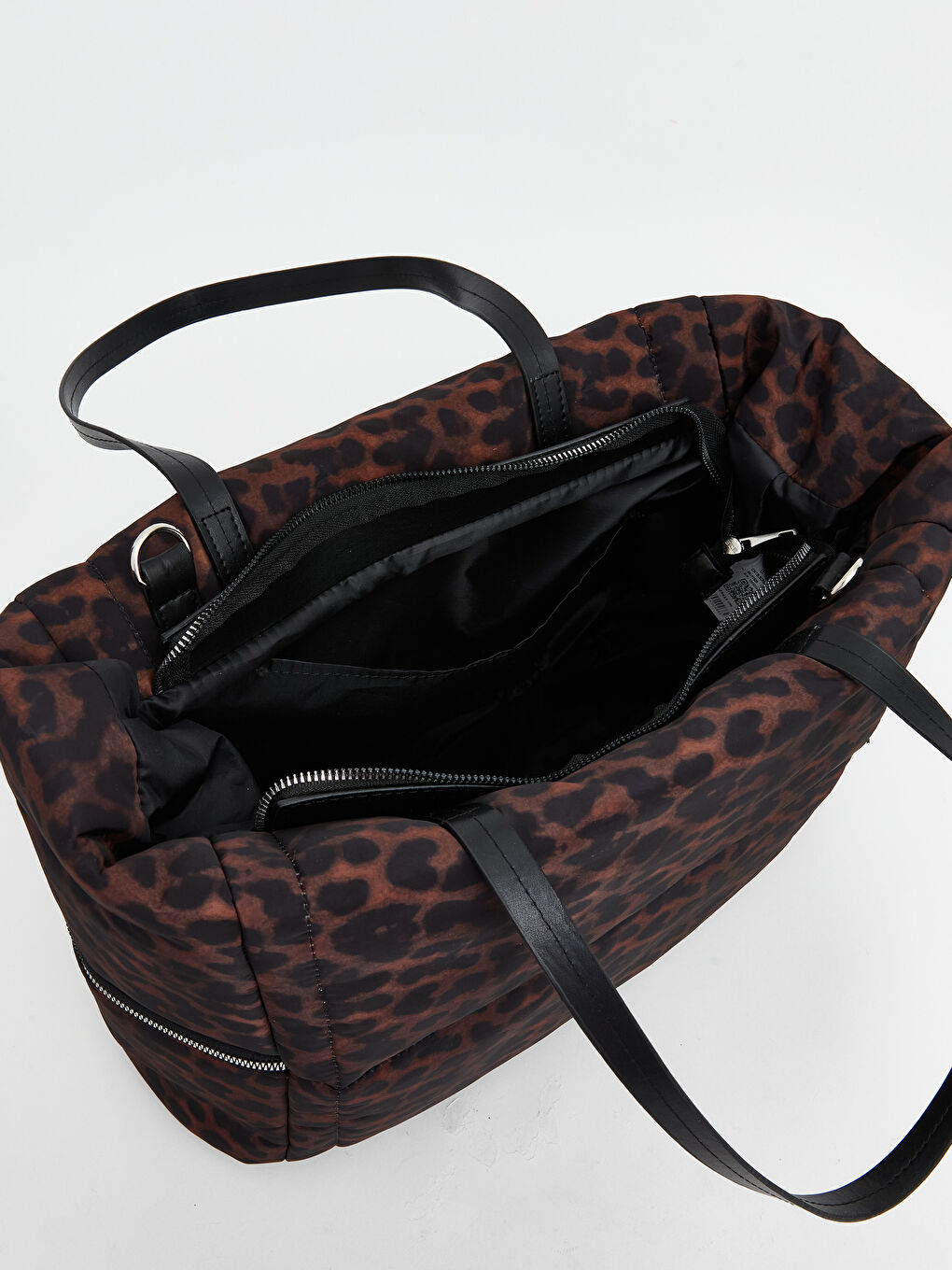 Kahverengi Leopar Desenli Kadın Omuz Çantası-3