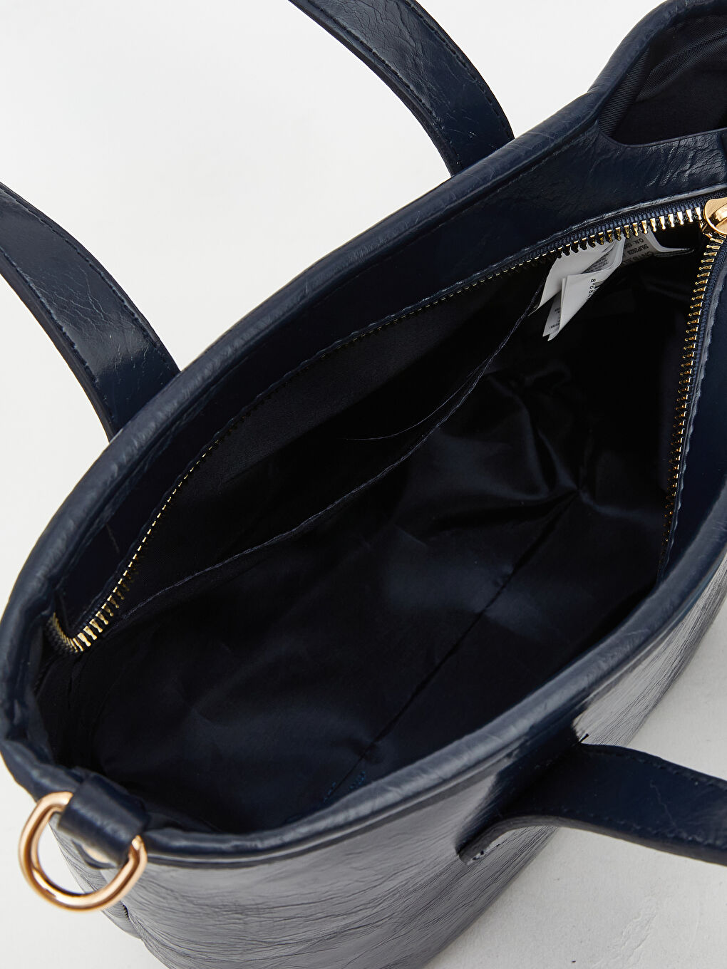 Lacivert Fular Aksesuarlı Kadın Omuz Çantası-2