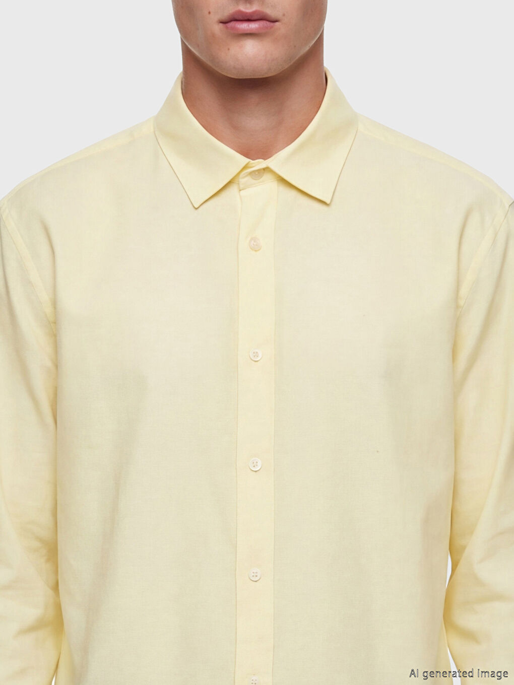 Sarı Regular Fit Erkek Gömlek-2